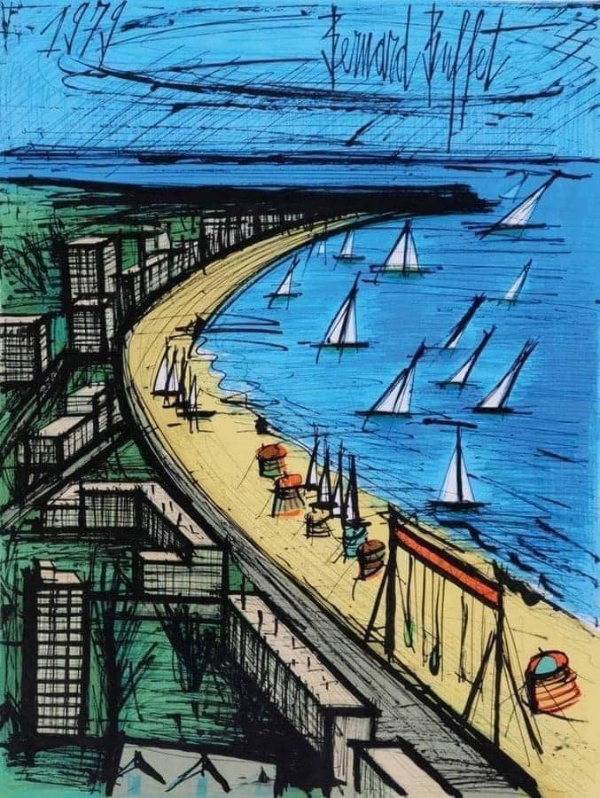 Bernard Buffett (1928-1999) THE BEACH OF LA BAULE 1979