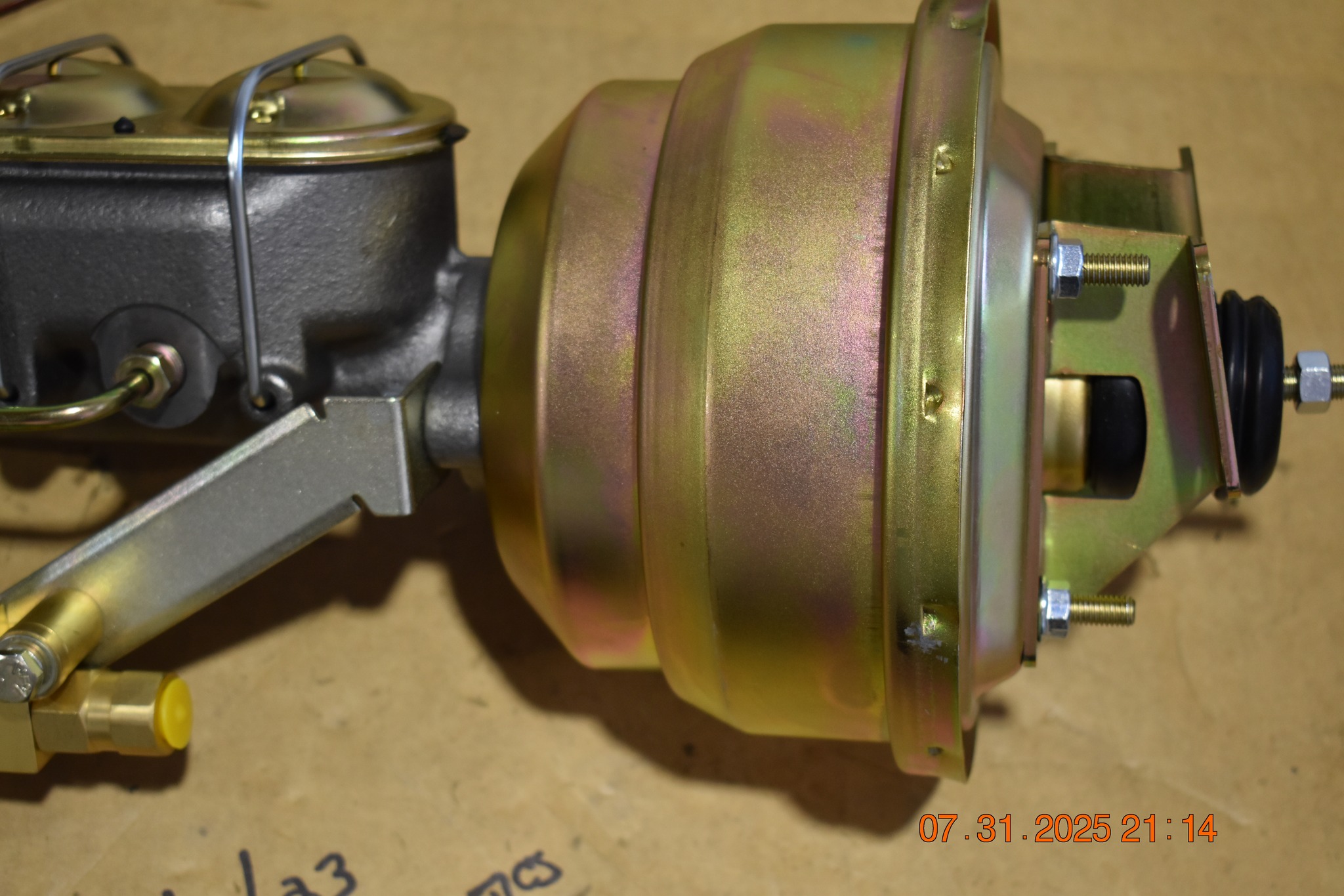 8 Dual Black Power Brake Booster With Ball Milled Master Cylinder & Fairlane Torino Bracket Kit