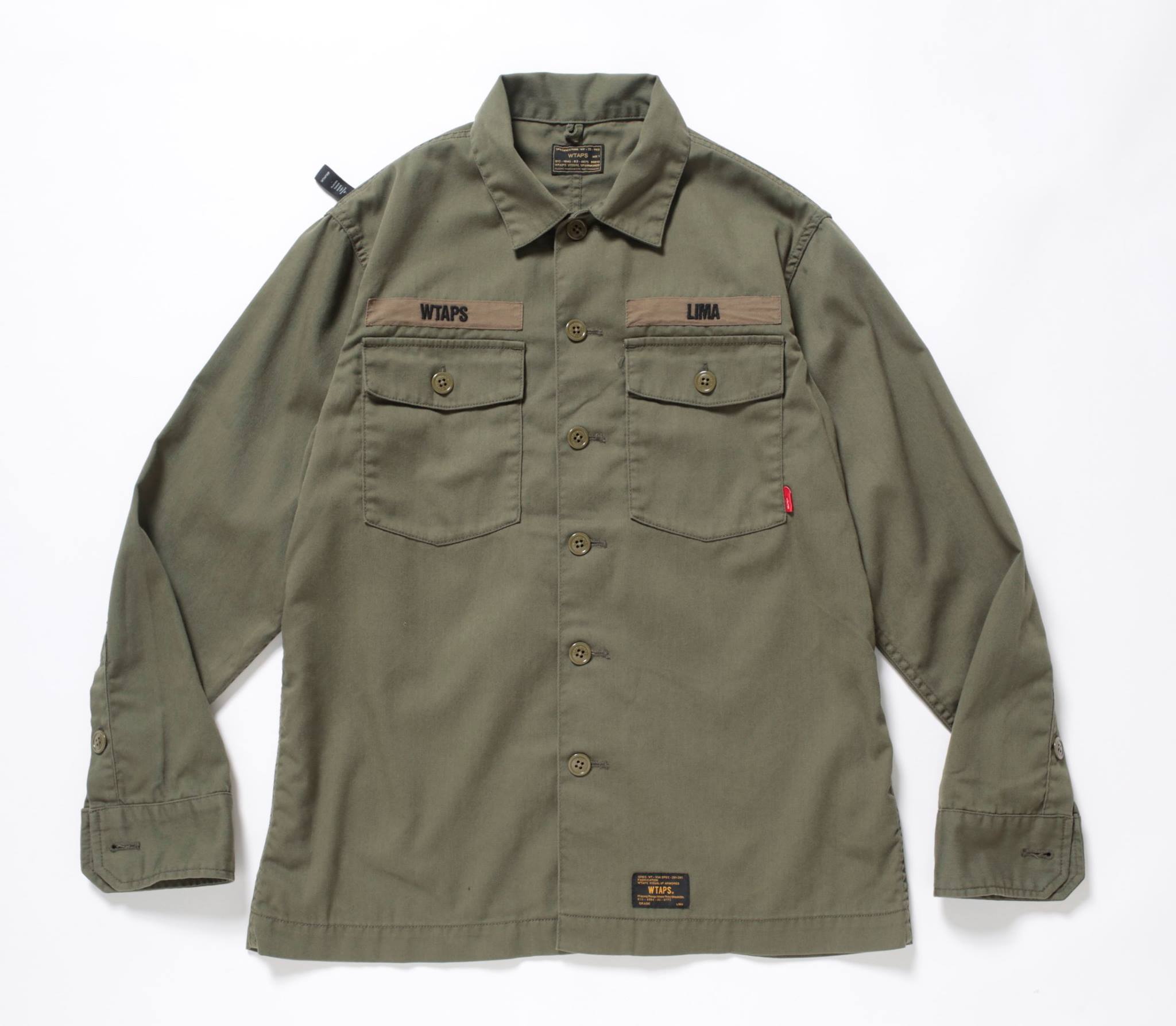 二手美品現貨上架！ WTAPS 16SS BUDS LS / SHIRT. COPO. SERGE 軍綠 