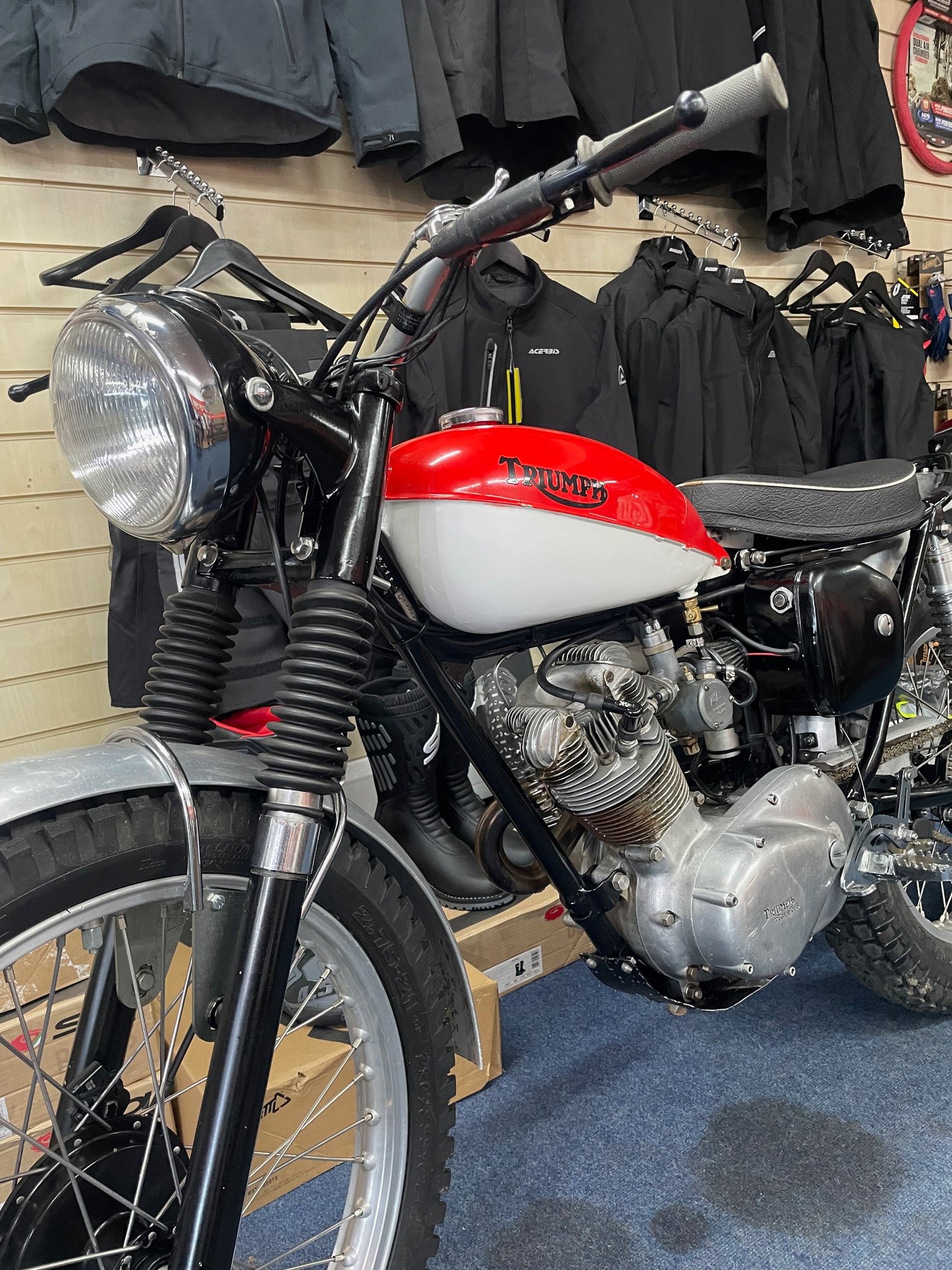 1963 Triumph tiger cub t20 highly modified for long distance trials ...