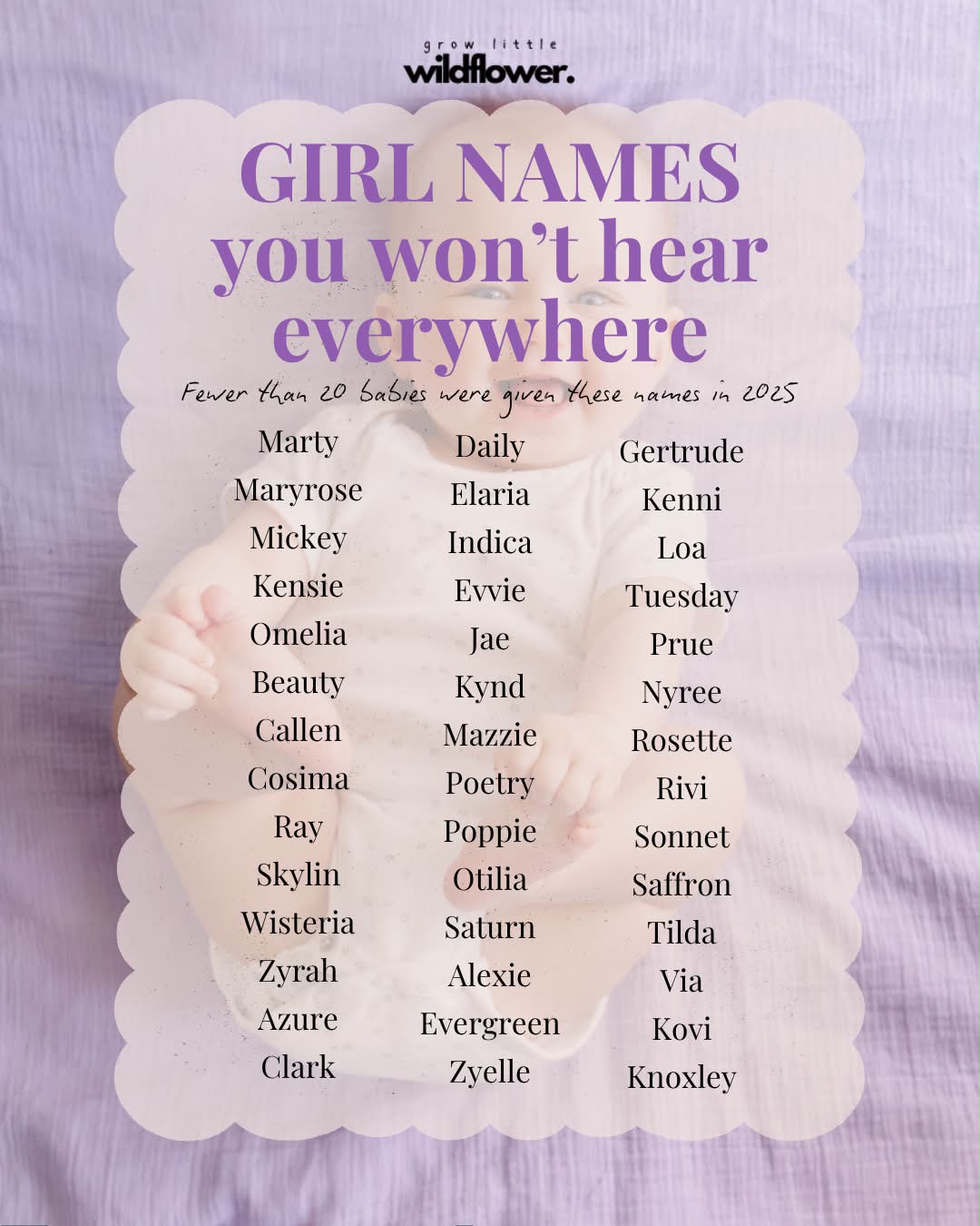 UNIQUE but USEABLE! GIRL NAMES 💖💖 All of these GIRL names were