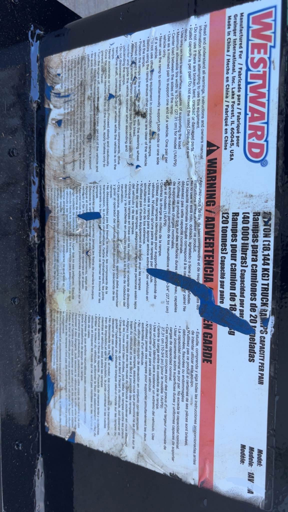 Westward 20 ton ramps - Car Exterior Parts - Joliet, Illinois ...