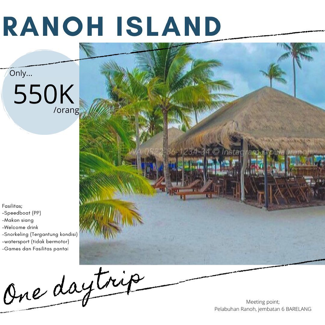 Visit - @RanohIslandResort dengan hamparan pasir putih indah, cocok ...