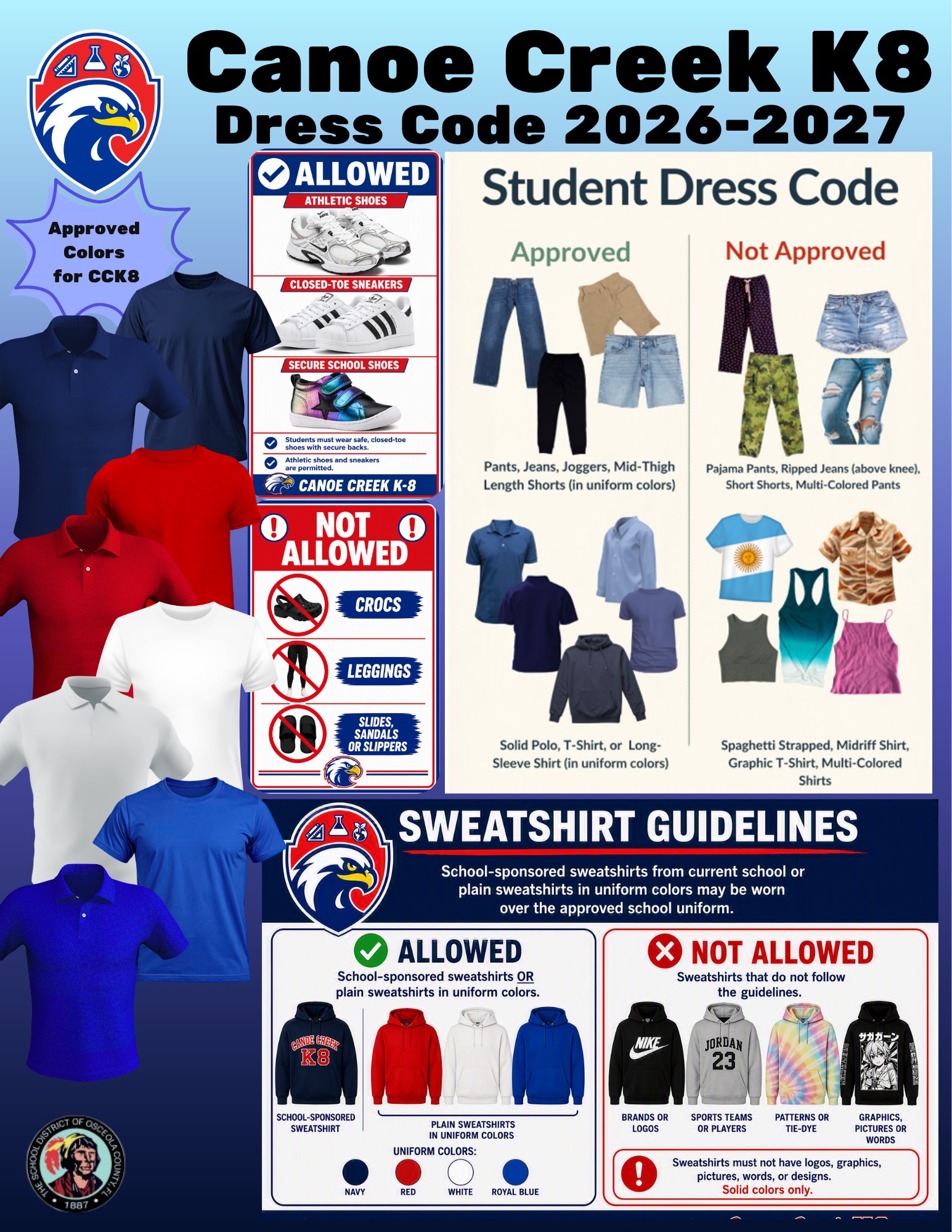 madeira beach fundamental dress code Canoe Creek K-8 policy updates for 2026-2027 Size:IT 34.5 - US 4.5 Model:Roberta Shades of Blue Bridesmaid