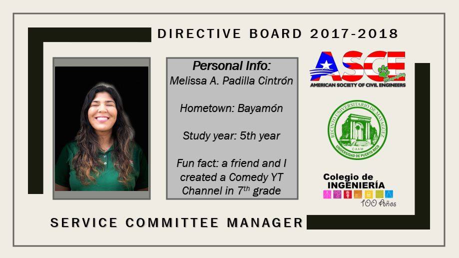 ASCE UPRM - ¡CONOCE TU DIRECTIVA ACTUAL! Presentamos a... | Facebook