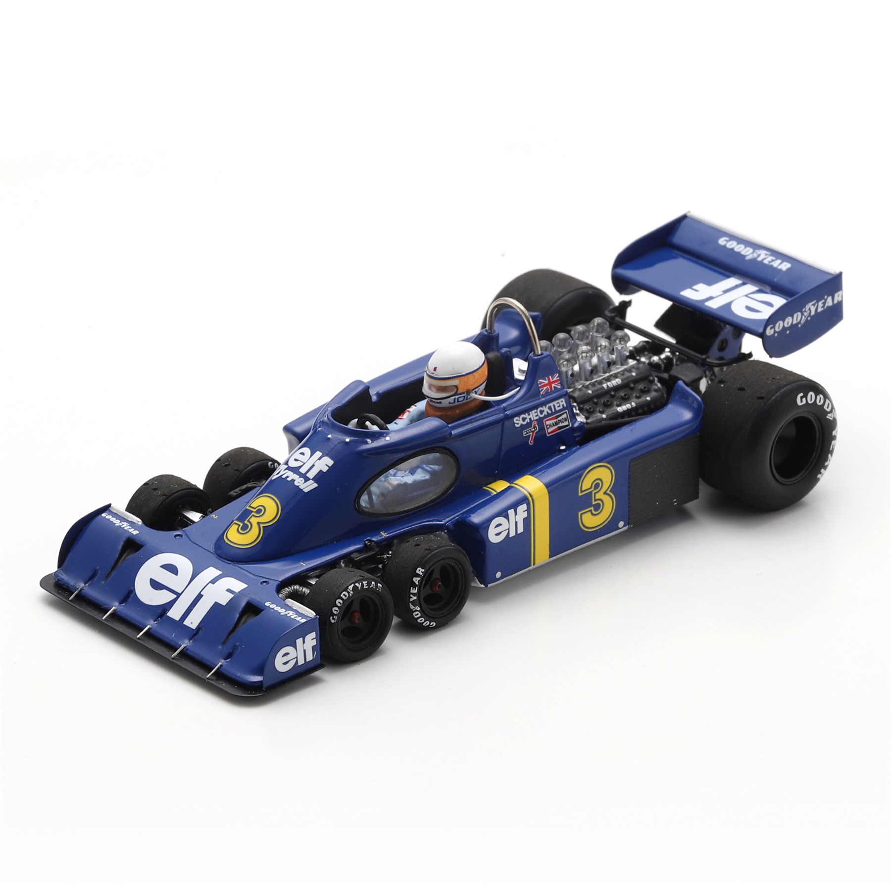 Spark's 1:43 Tyrrell P34 model from 1976 British Grand Prix