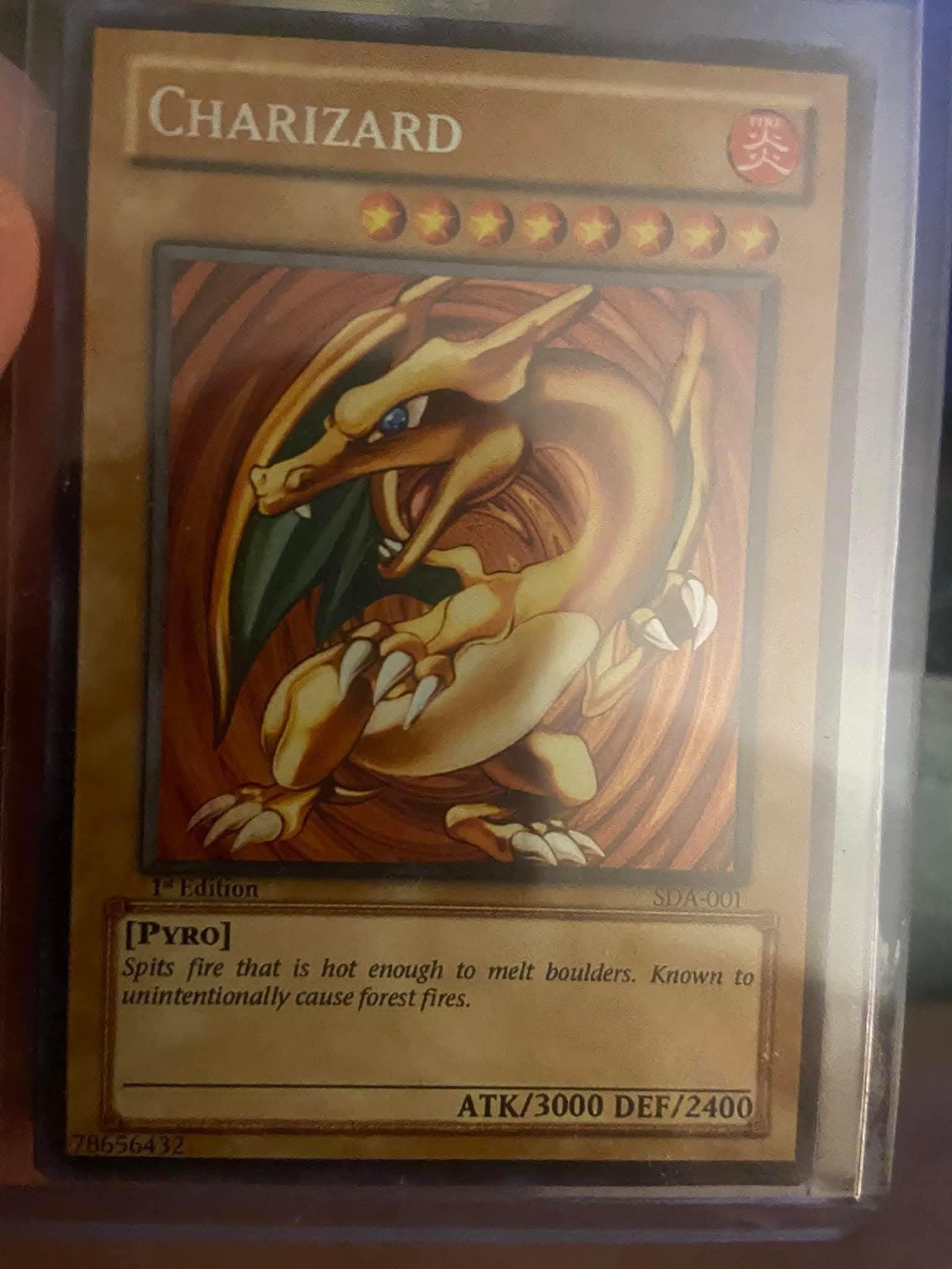 charizard yugioh card EX (11/106) (Jumbo Card) [XY: Flashfire] 60 Attack 2 Charizard - Pokemon Orica Silver