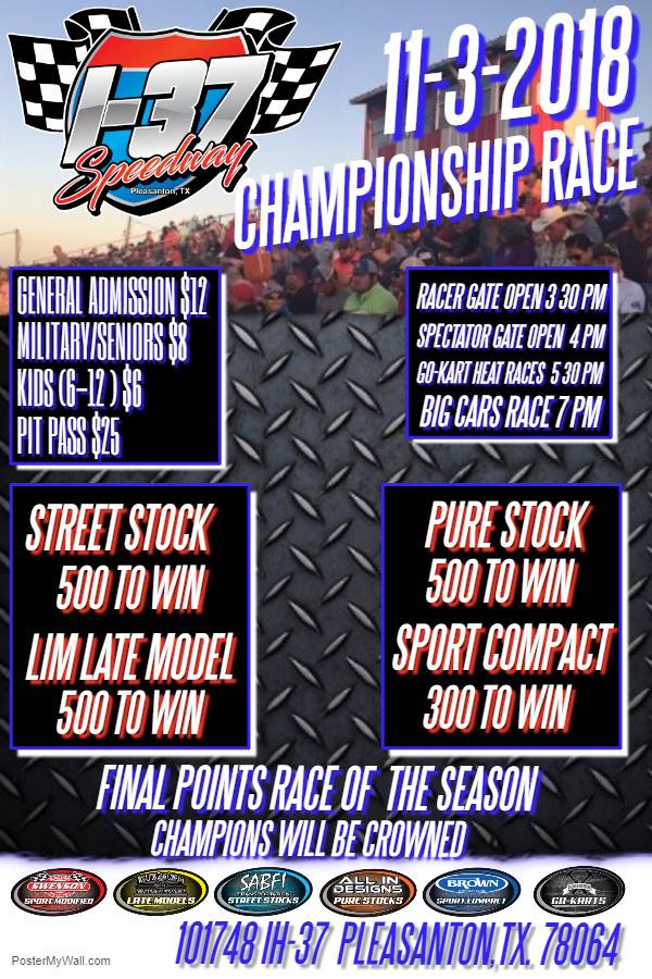 I-37 Speedway - Two more BIG weekends of racing still to... | Facebook