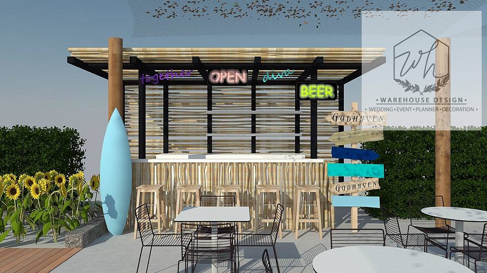 Beach bar decoration design by warehouse design #ออกแบบ #ตกแต่ง #รับจัด ...