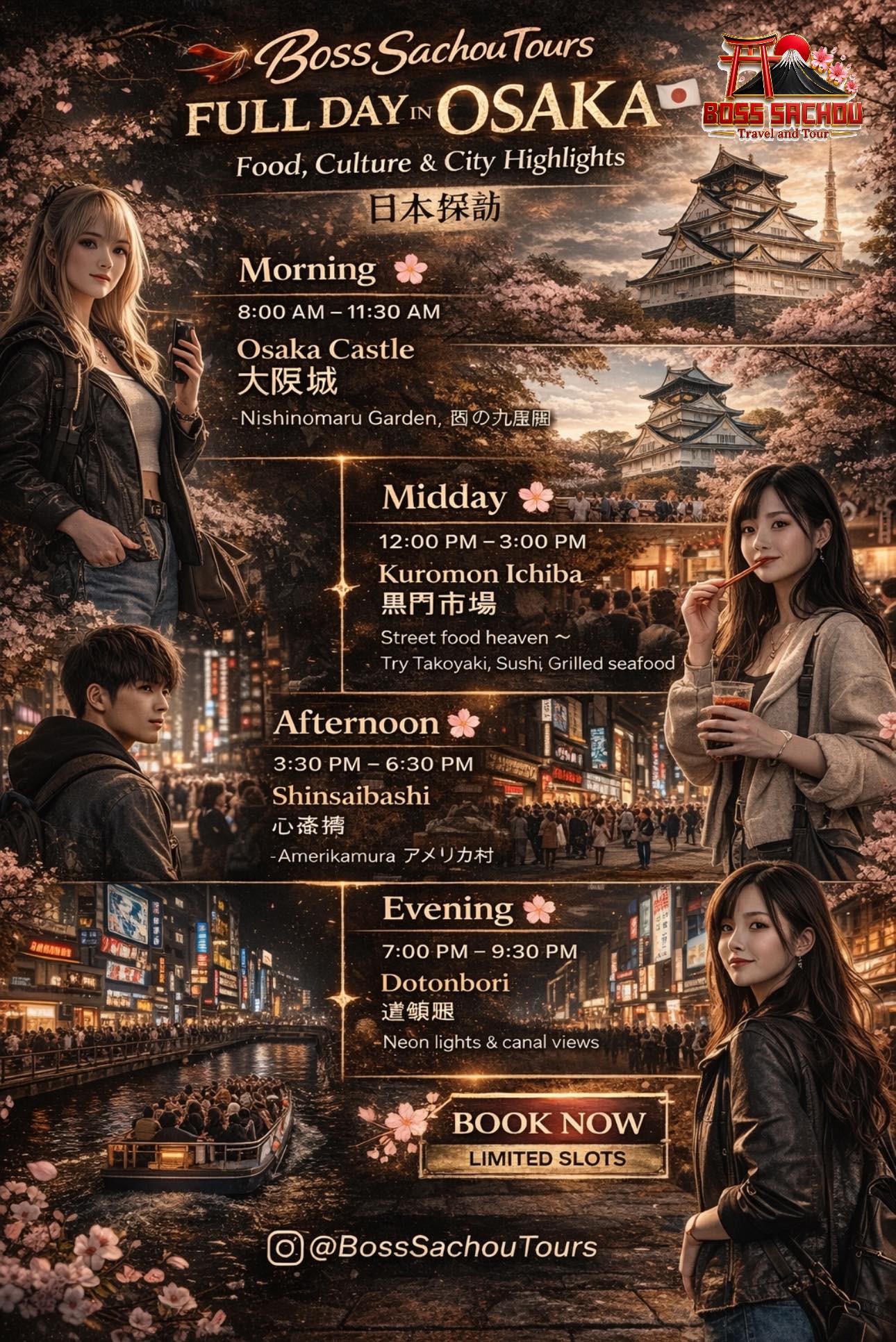 Osaka Half-Day (4 Hours): From 10,000 yen/person