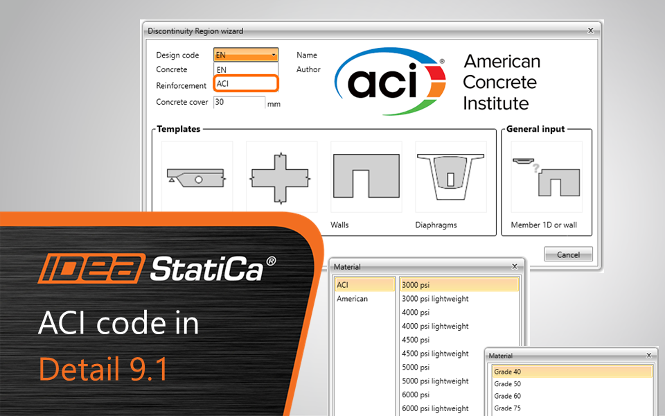 IDEA StatiCa - ACI (American Concrete Institute) design code was ...