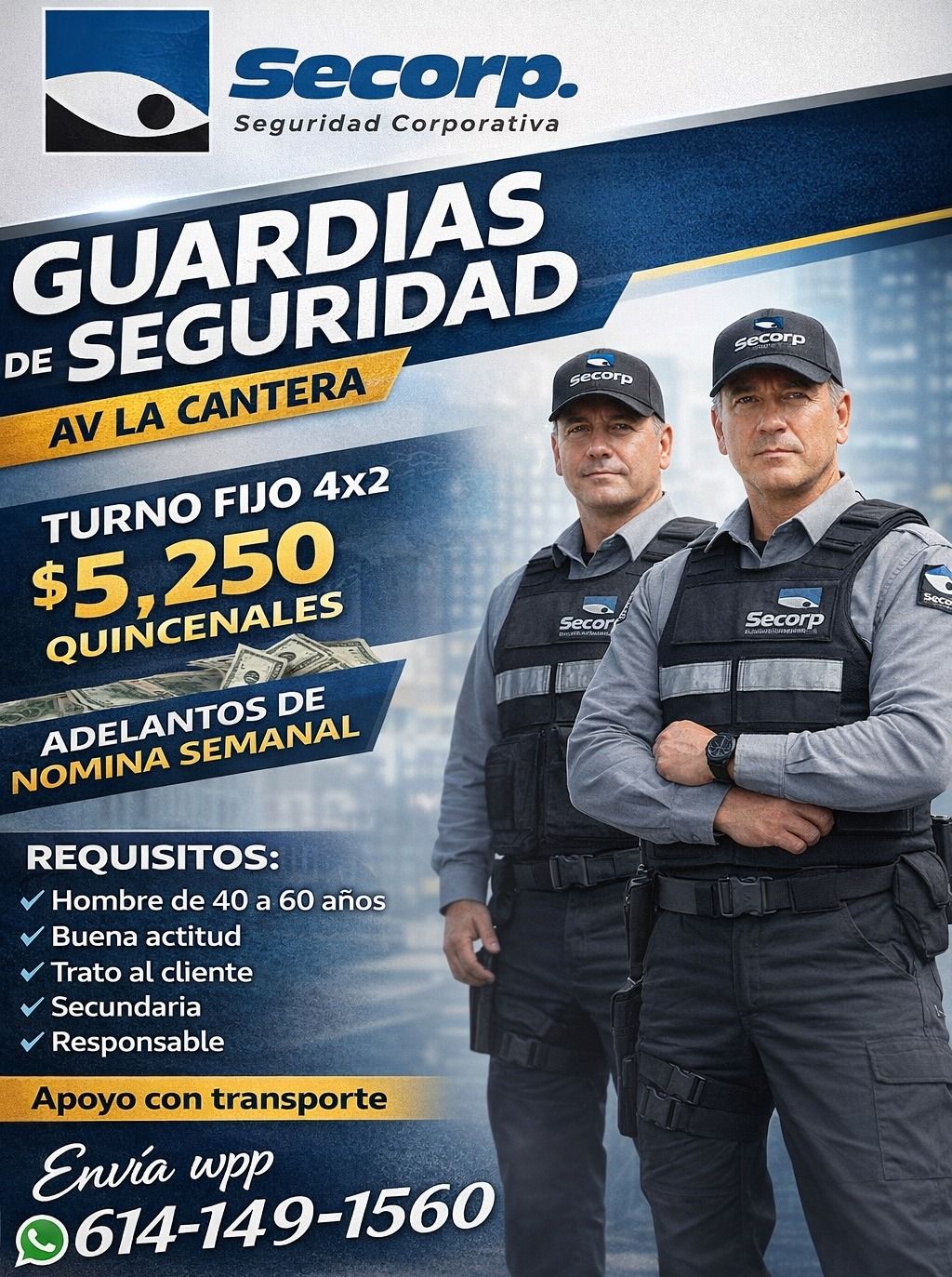 EMPLEANDO CHIHUAHUA, CHIHUAHUA | 👮🏻‍♂️𝗚𝗨𝗔𝗥𝗗𝗜𝗔𝗦 𝗗𝗘 𝗦𝗘𝗚𝗨𝗥𝗜𝗗𝗔𝗗🫆 | Facebook