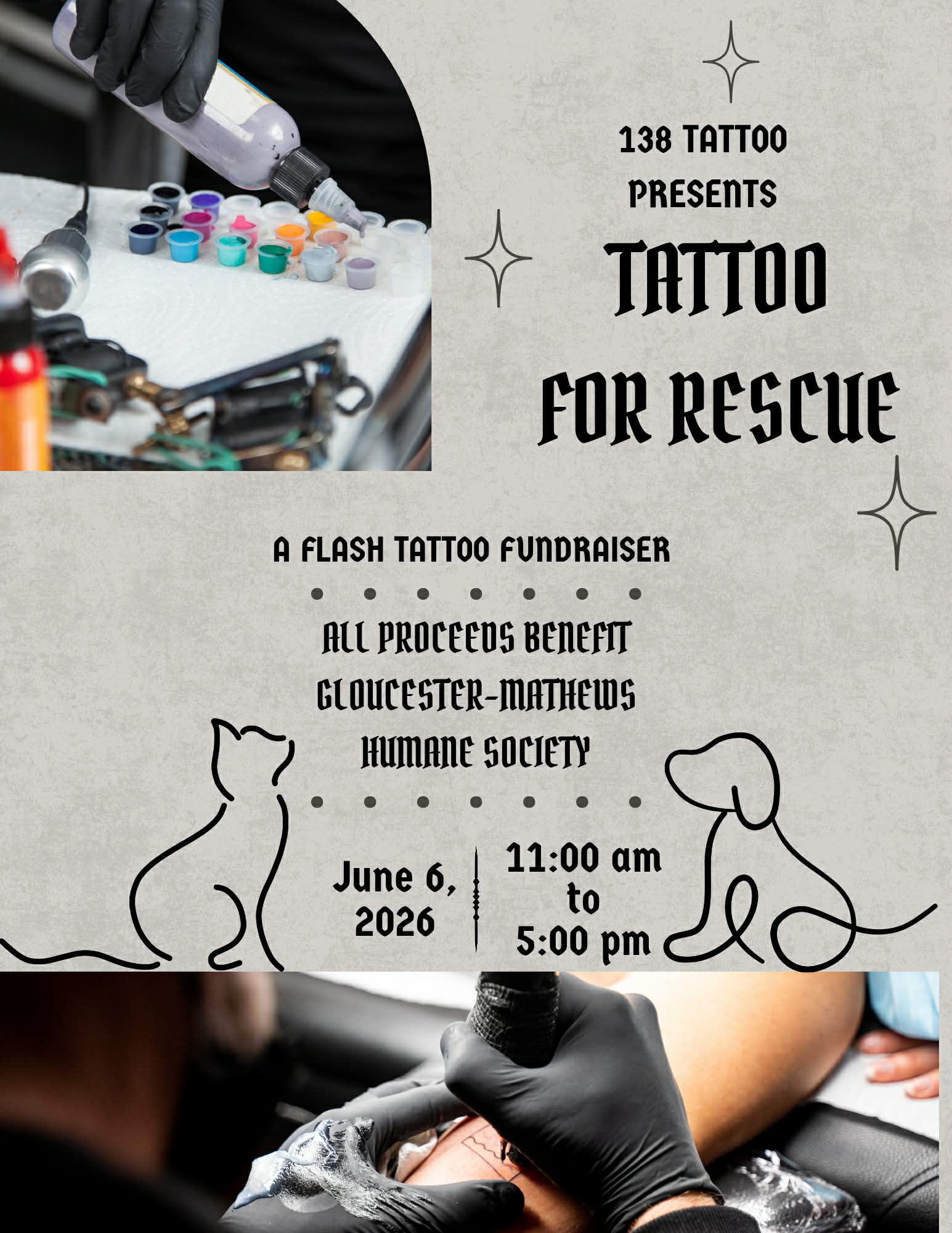 TATTOO FOR RESCUE 🖤 A Fundraiser Benefiting GMHS