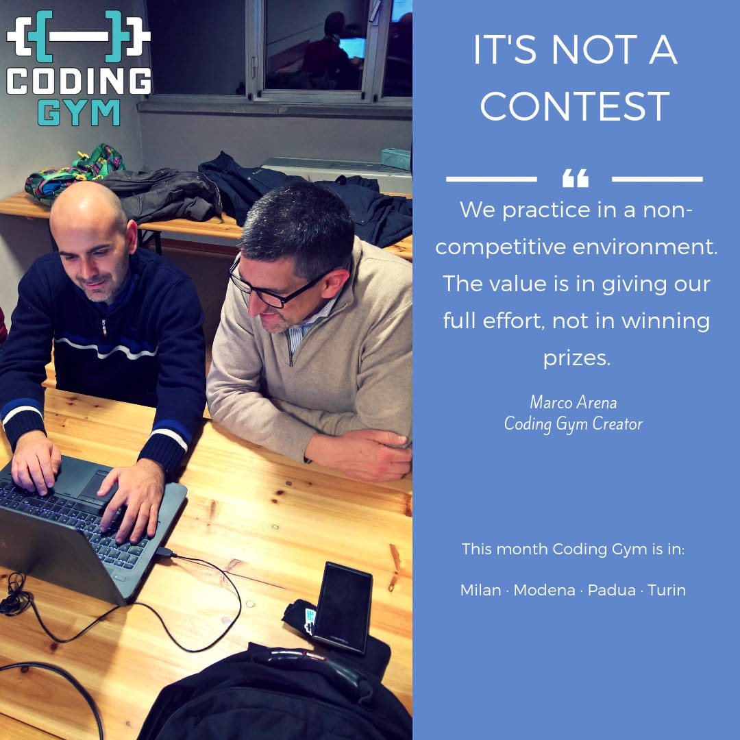 Coding Gym - 💪 💻 💬 Coding Gym is not a contest....