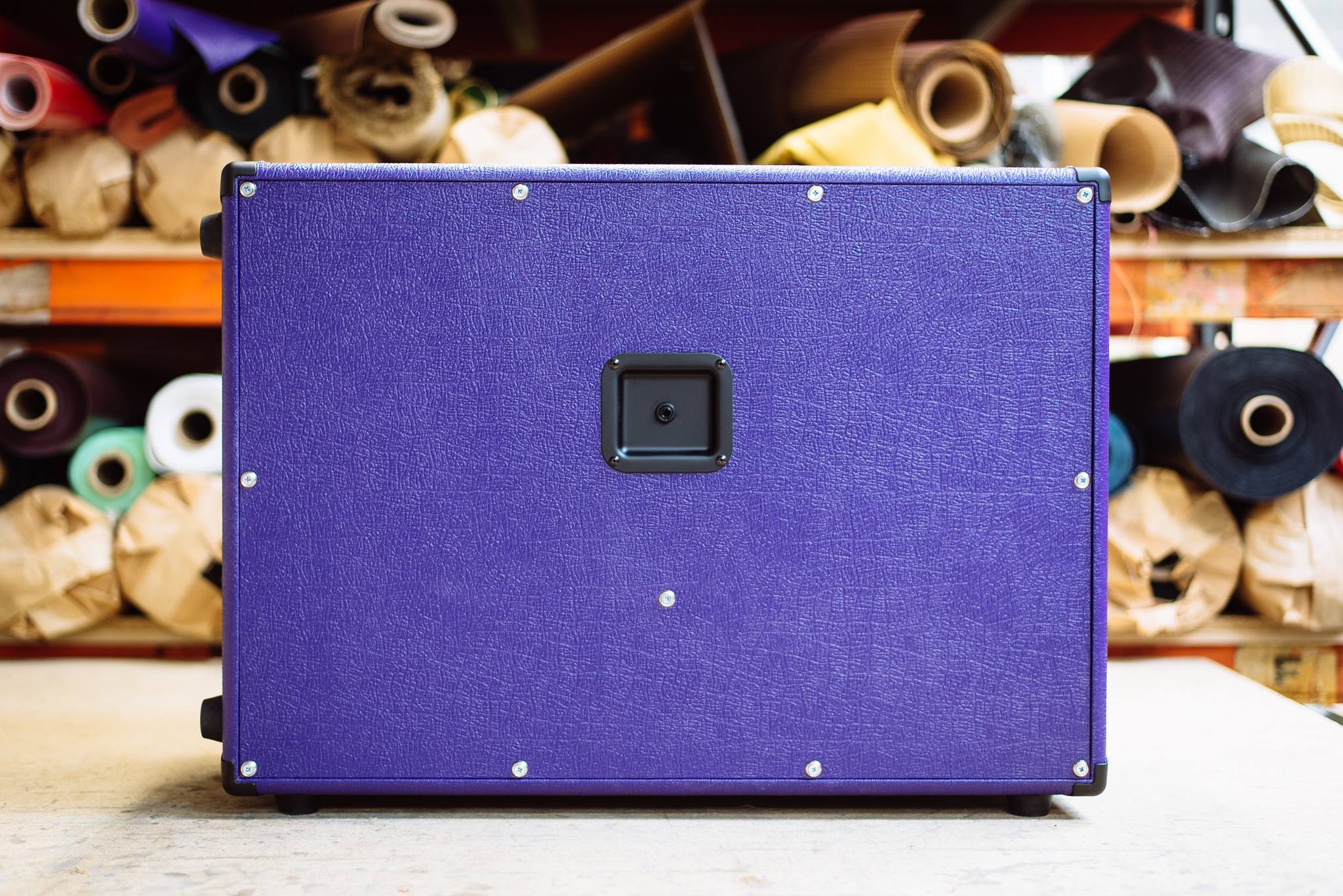Here's a Super Fatboy in Purple tolex with a full length black