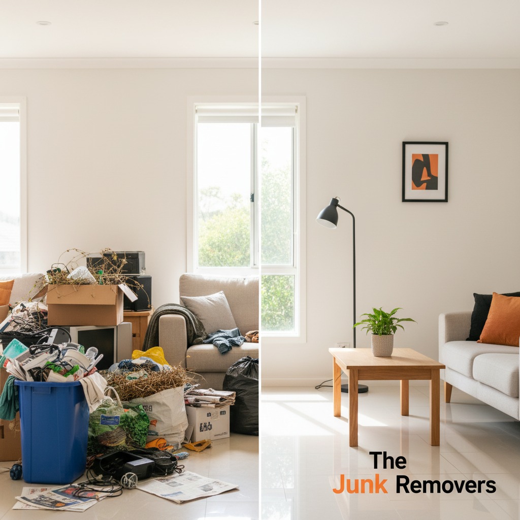 The Junk - See the difference a day makes here. One room. Two stories ...