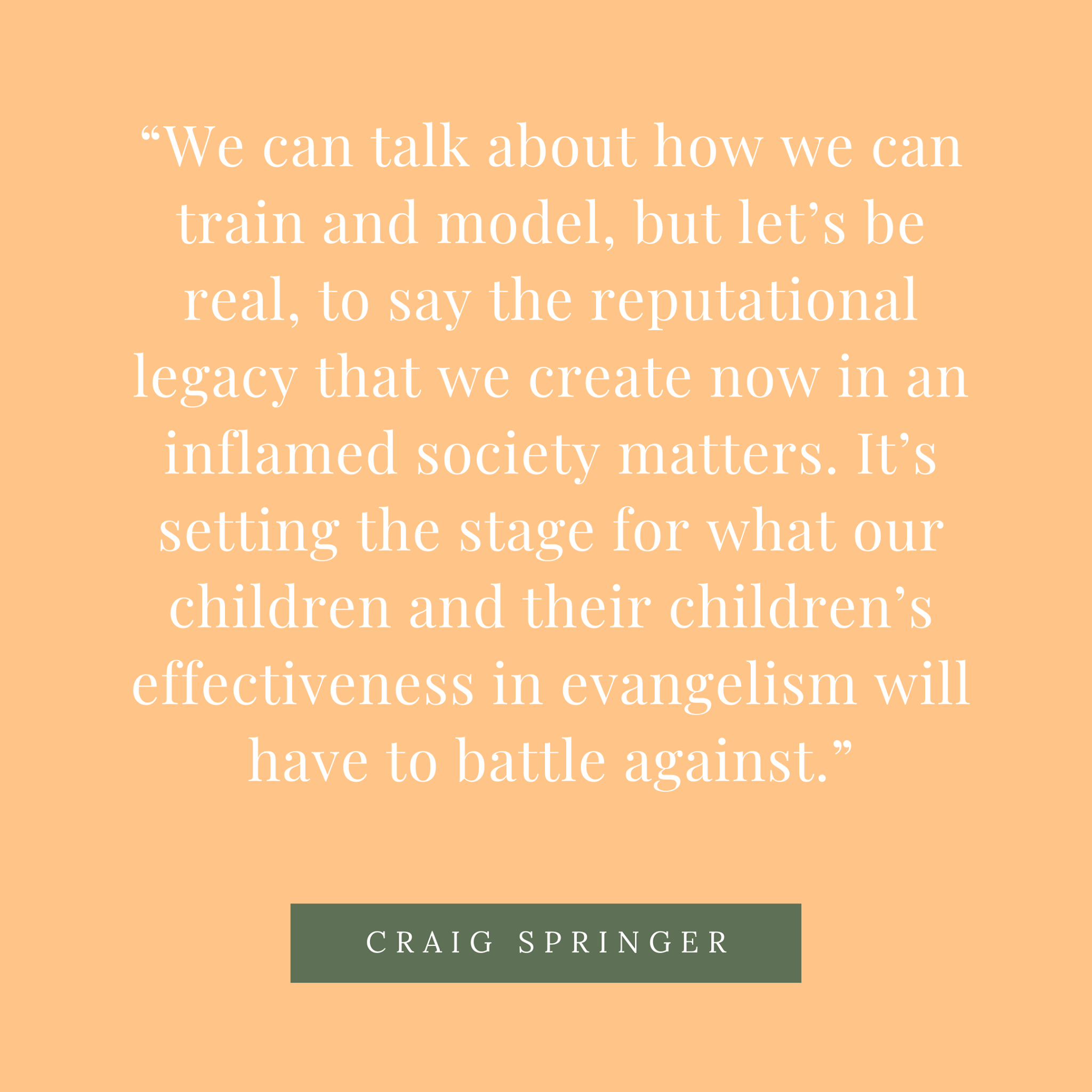 This quote 👆 from Craig Springer... - City Gospel Movements