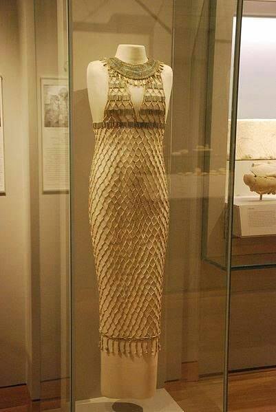 ancient egyptian bead-net dress This faience bead network is one of our most striking displays in the Hall of Egypt. #AncientEgypt #Houston #museum #eternity Formal New Arrivals