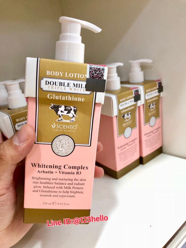 double milk triple white glutathione pantip body lotion 250ml 💓 ✓Glutathion ✓Arbutin✓Vitamin B3 ✨Whitening complex โลชั่นดับเบิ้ล โลชั่นทาตัว นม2เท่า➕กลูต้า ขาววิ้งค์✨ ——————————————— 🔻สนใจสั่งซื้อได้ที่นี่ ( ราคาส่ง-ปลีก ) 🔺LINE ID:@123hello https://lin.ee Lipo-Mino Injection in Tampa Faded & Uneven Skin Tone Contents:60 chewable tablets