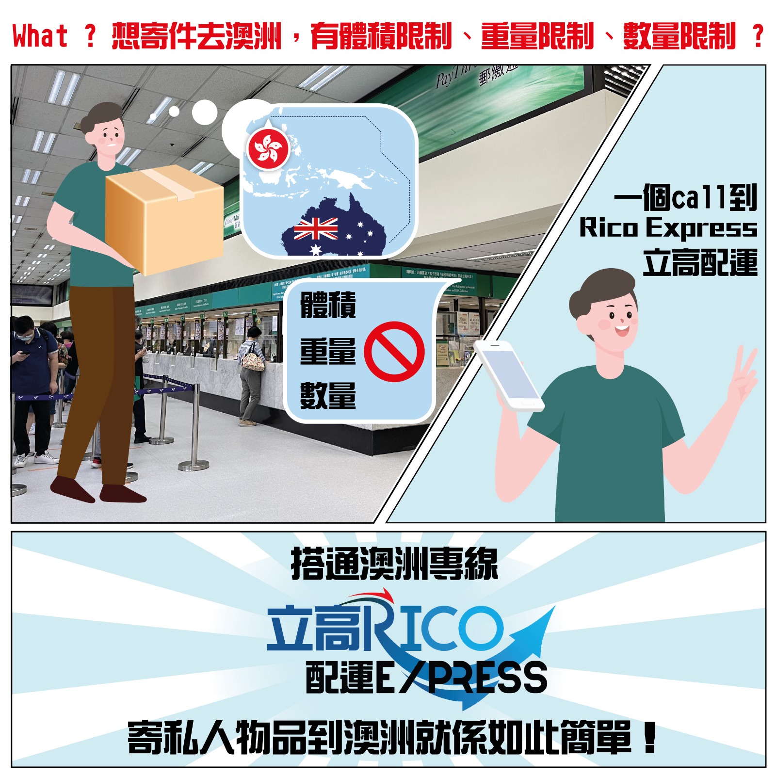 🔊貨到澳洲唔使煩必殺技📲 📦想寄件去澳洲俾家人朋友🇦🇺... - 立高配運 Rico Express