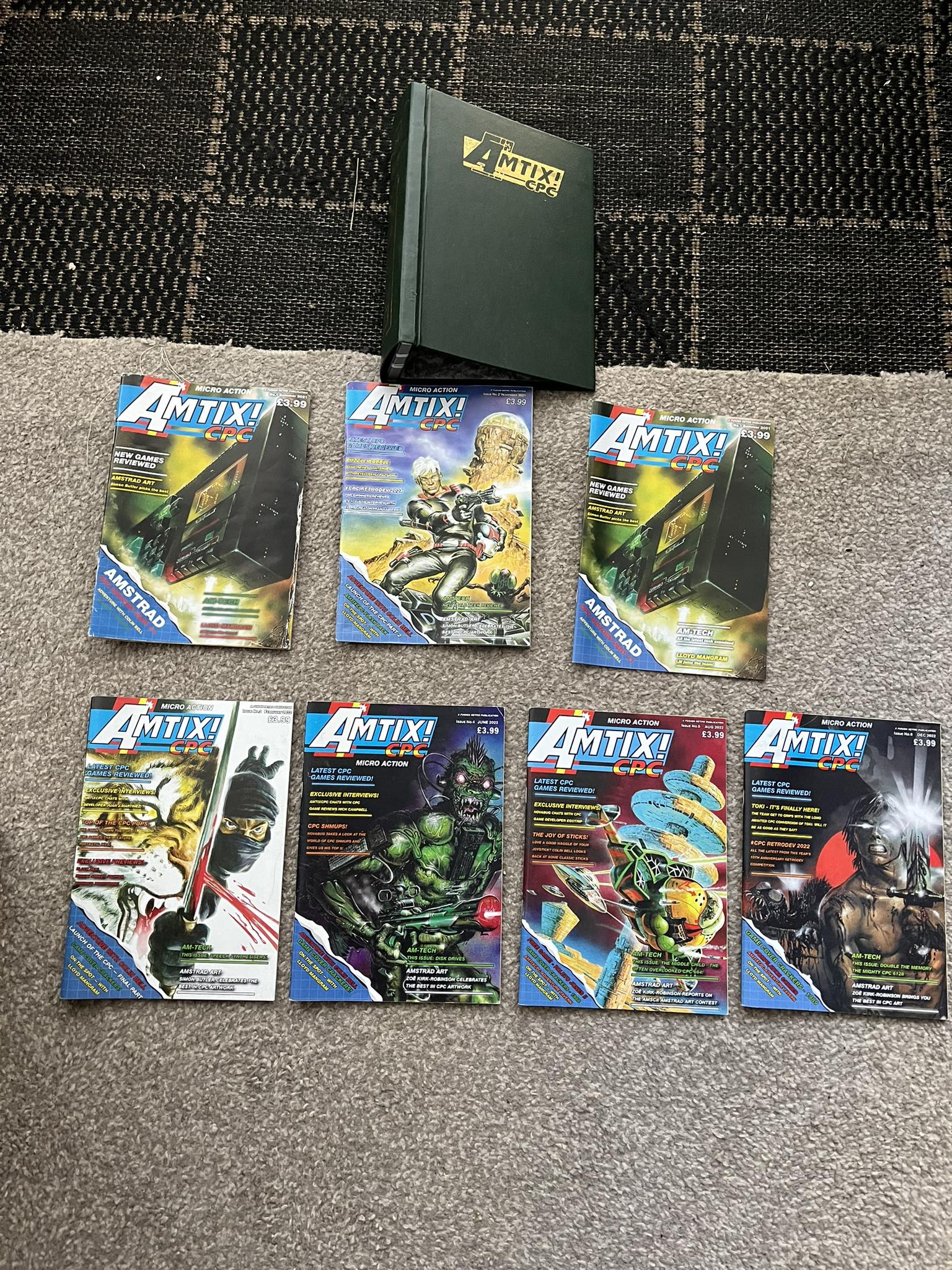 Amtix Micro Action. 7 issues Issue 1 - 2 copies, 2, 3, 4, 5 and 6