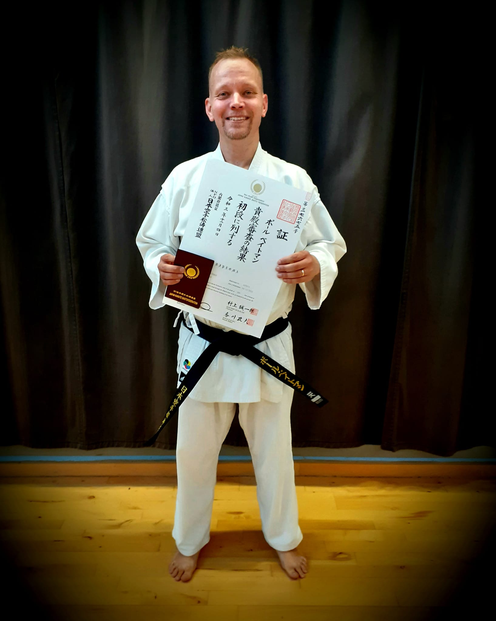 Congratulations to Paul on receiving... - Alloa Karate Club