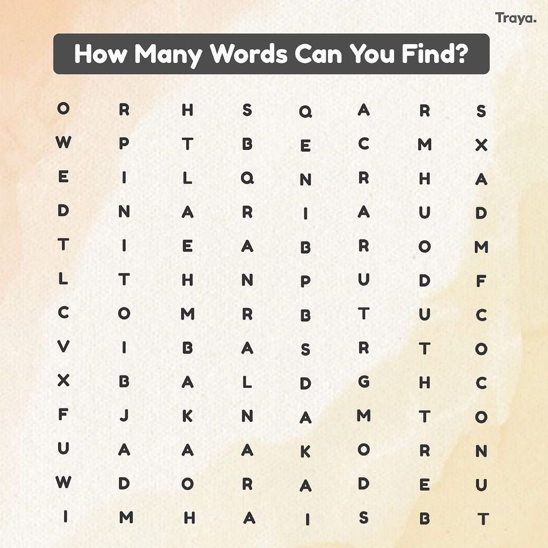 Traya - Can you win this game? 👀 Comment the maximum words you can find ...