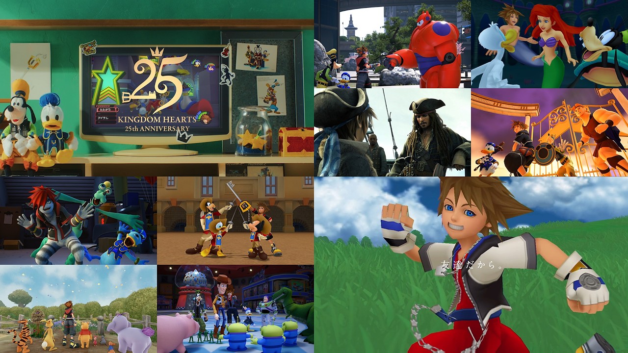 A new Kingdom Hearts 25th anniversary video is highlighting key