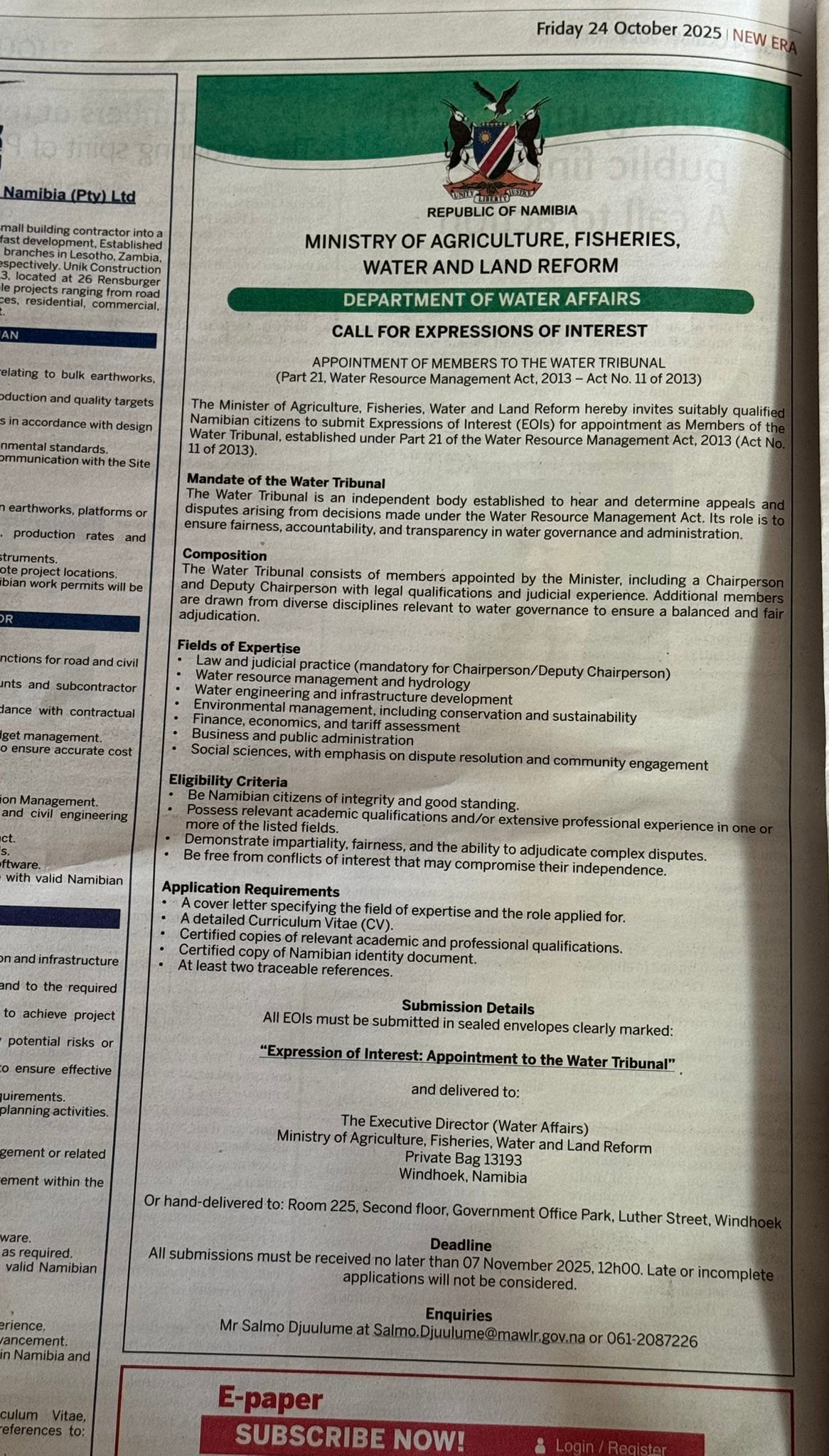 Namibian Opportunities added a... - Namibian Opportunities