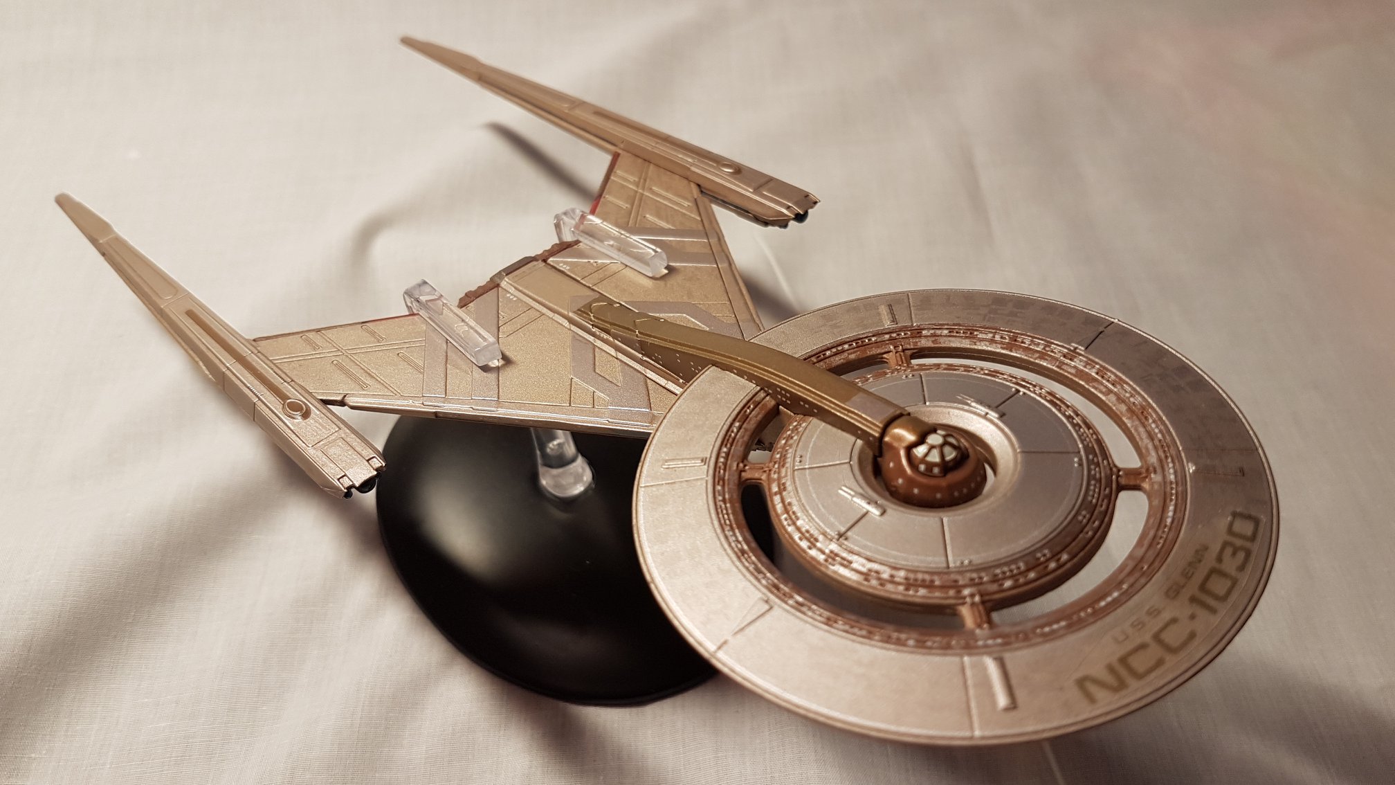 Test fitting Crossfield Class decals, USS Glenn and USS Stamets (Made ...