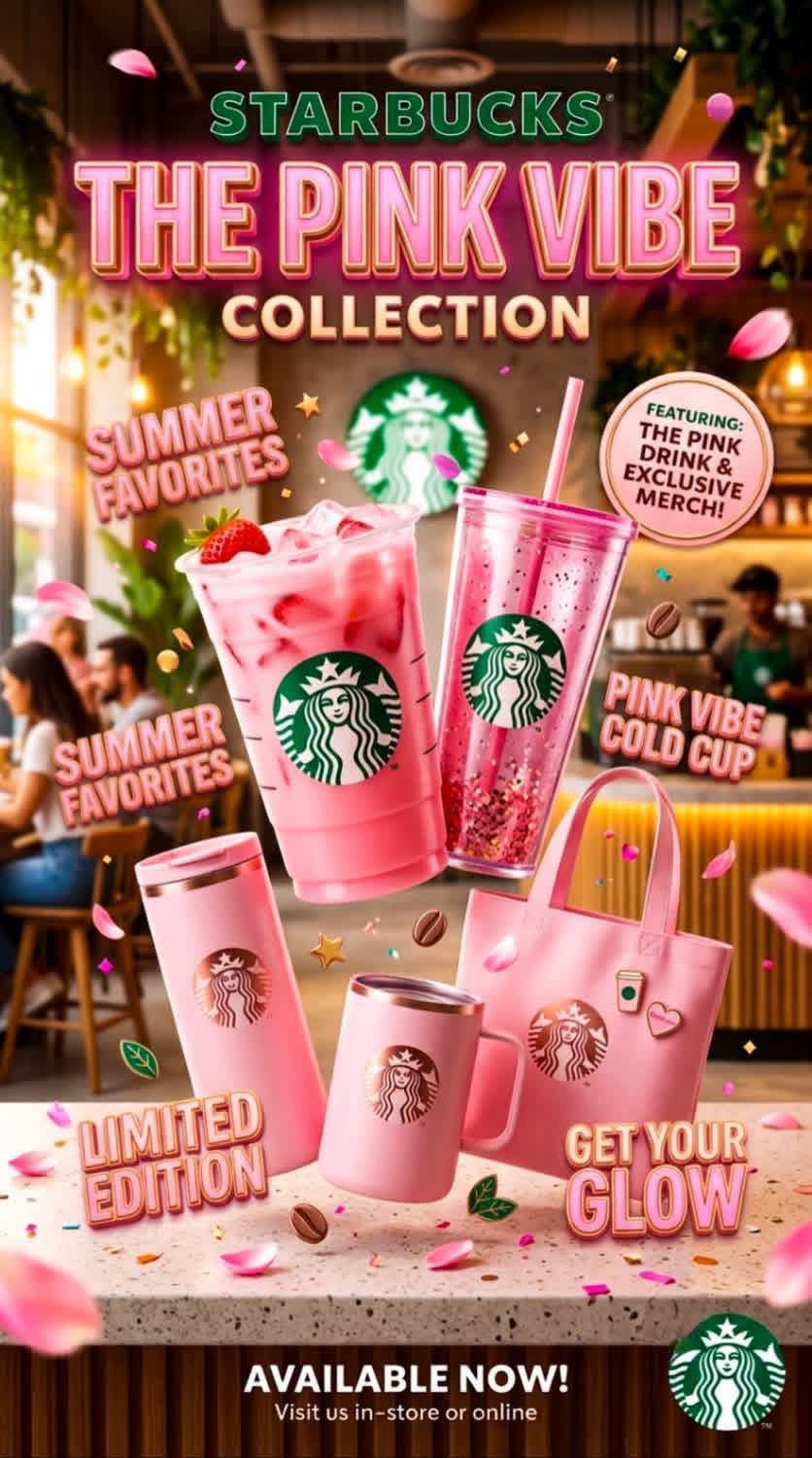 Pink Vibes Only 💗☕ Shop this limited edition collection inspired