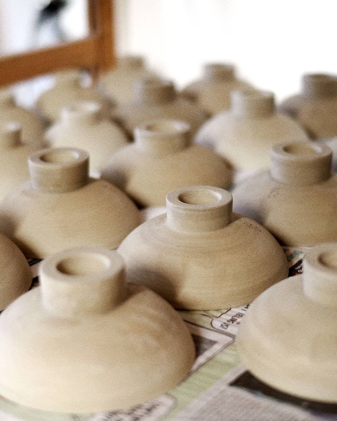 The drying racks are in a constant... - Goodwin Ceramics