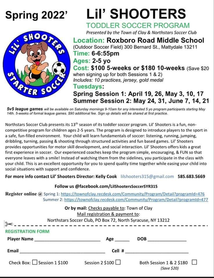 Registration now open at... - Town of Clay Recreation | Facebook