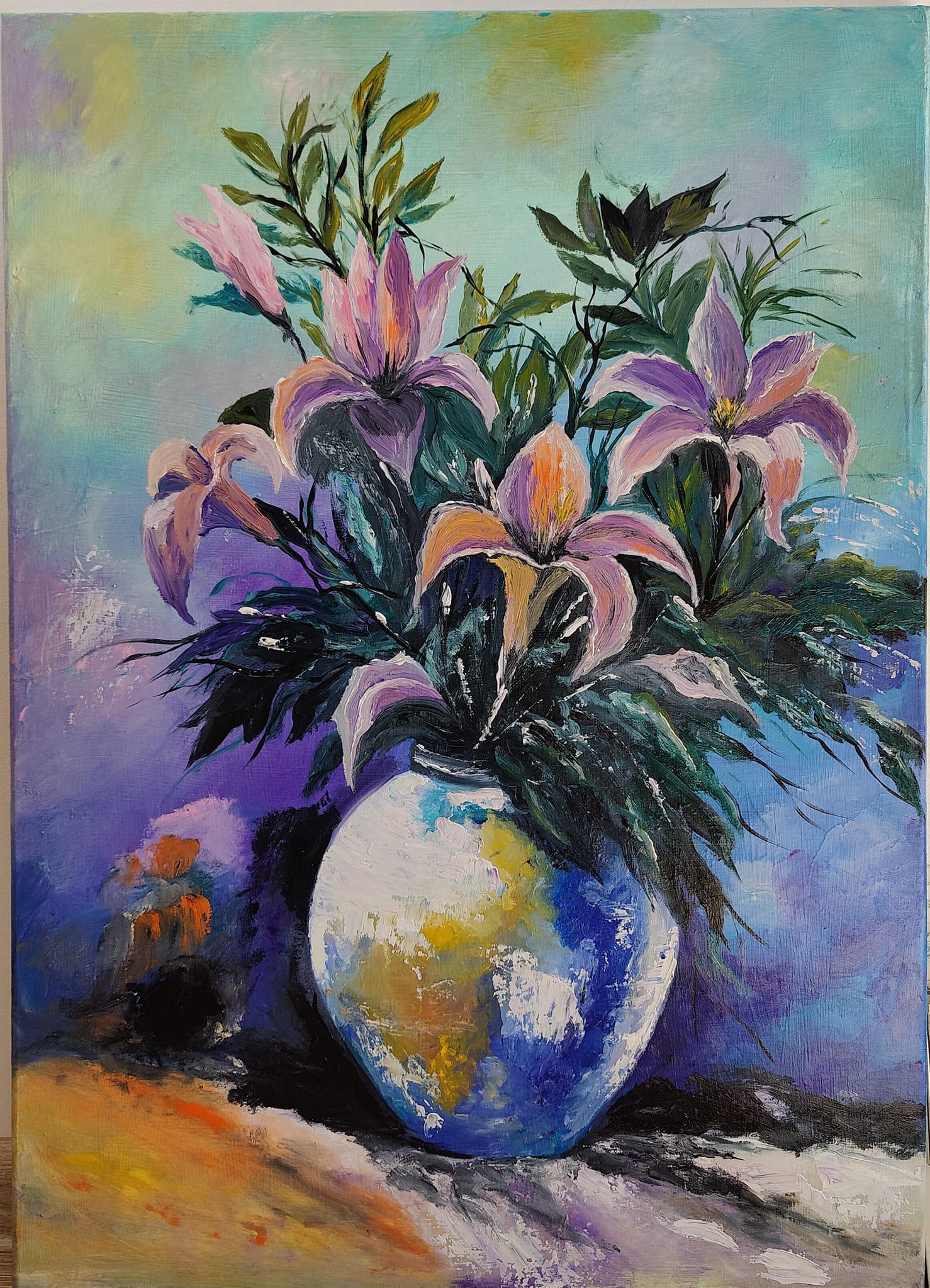 Oil painting on canvas 110x80 „Analiza” Author Joanna Szewczyk