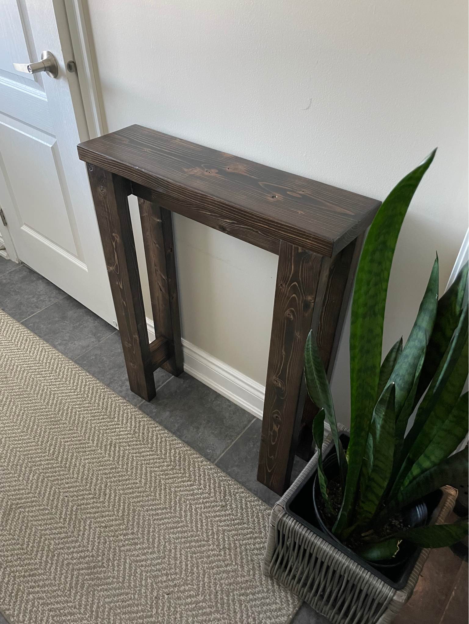 Super Slim Entryway Table 7” wide -Handcrafted **Pls read description