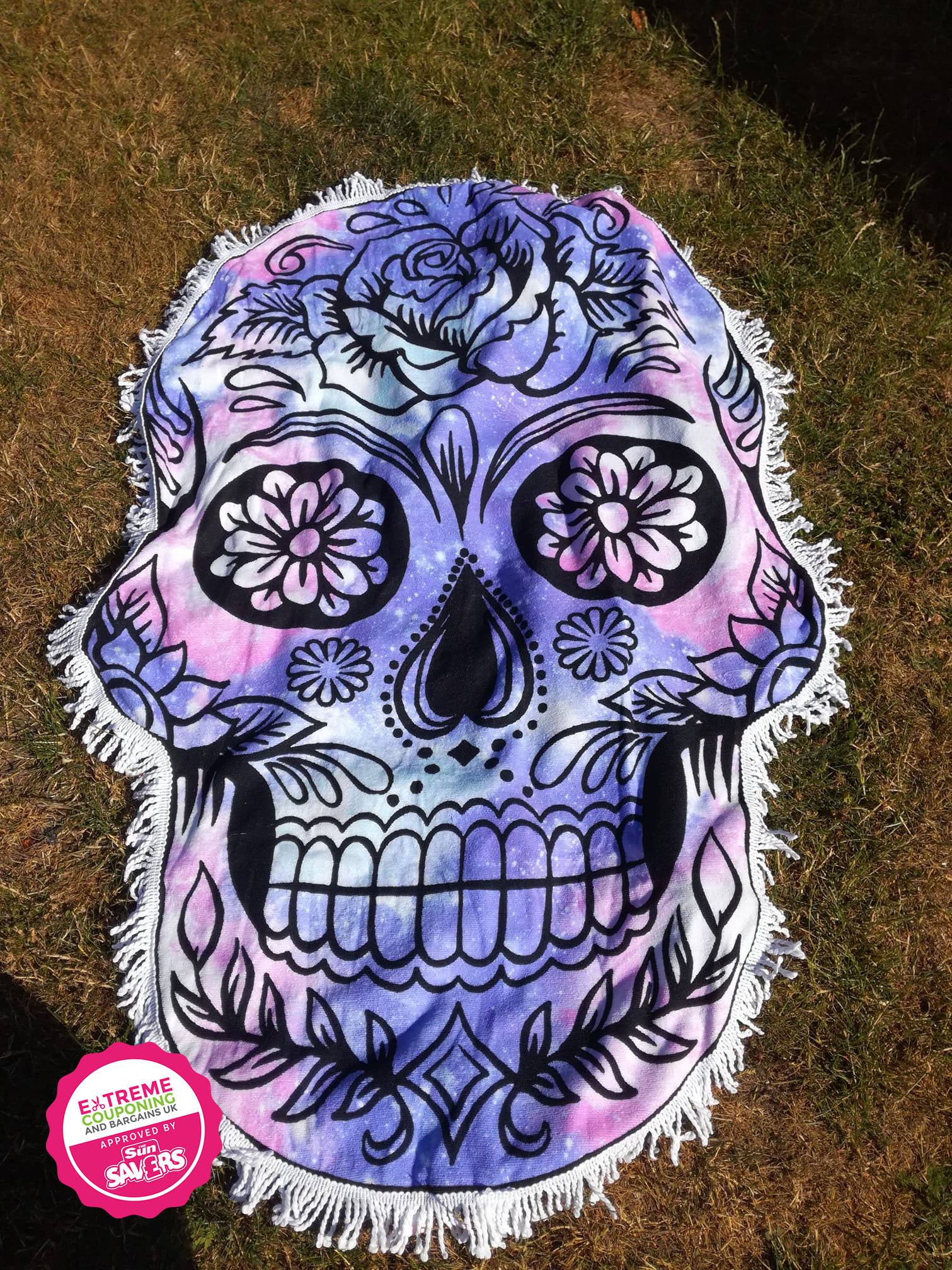 Sun Savers Sugar Skull Beach Towel From Primark 5