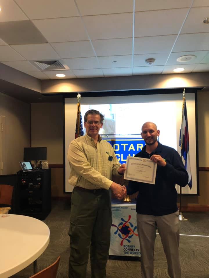 We welcomed Tom Barbata as a new... - Rotary Club of Rifle