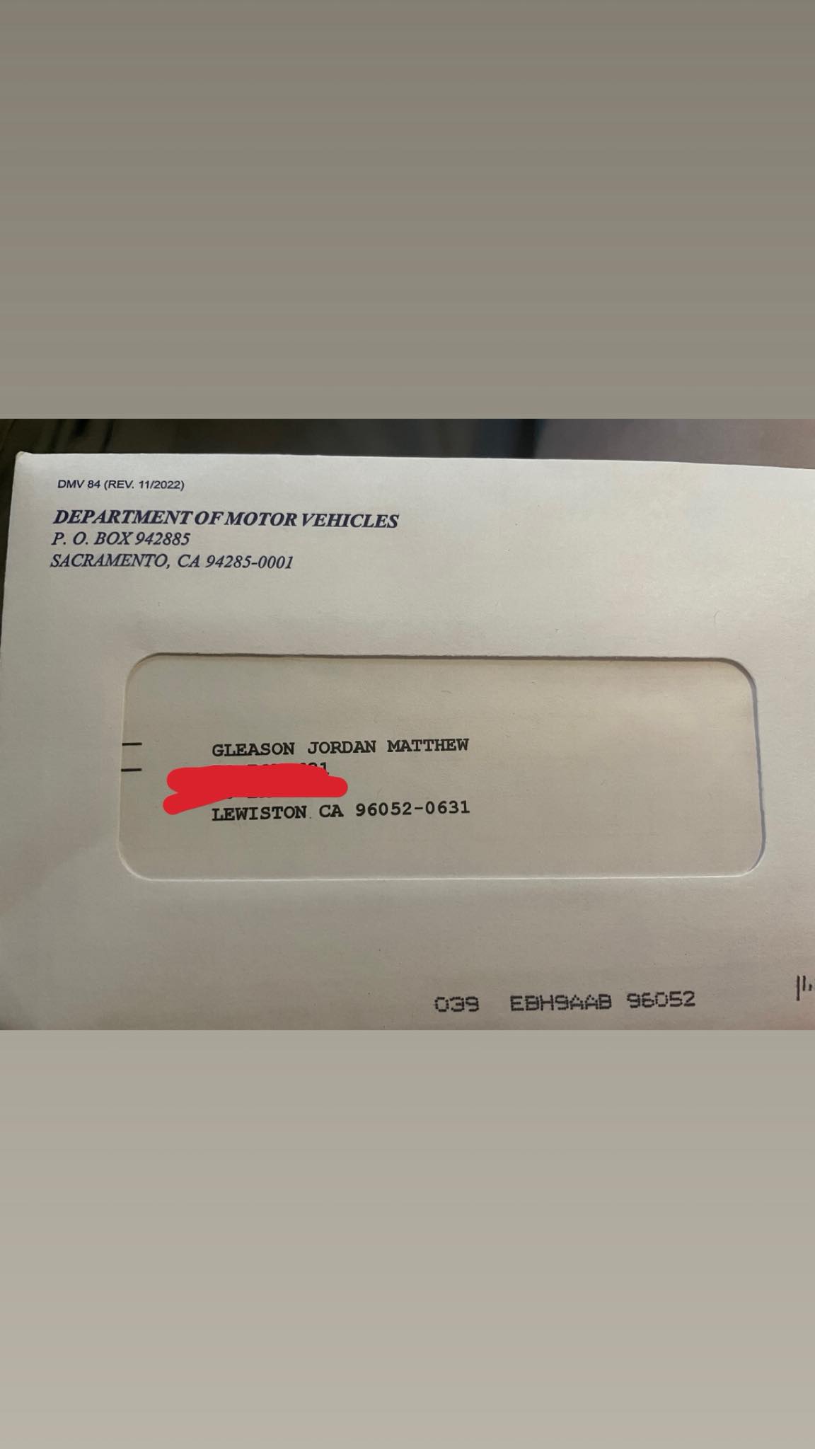 Niuse様確認用です What is this DMV notice sent to my parents' P.O. box?
