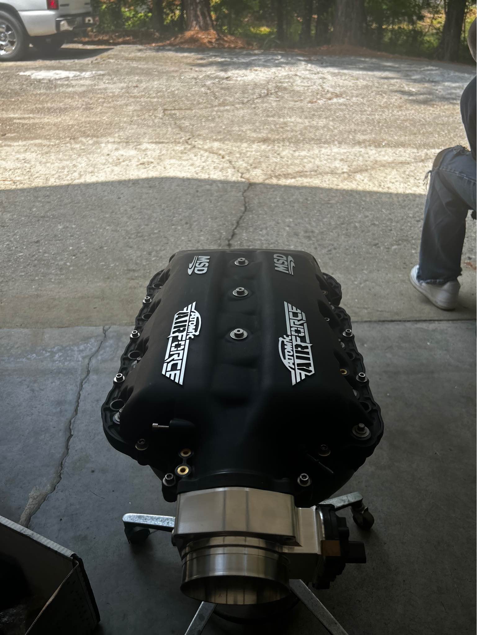 Ported msd intake and roto fab cold air intake - Car Engines & Engine ...