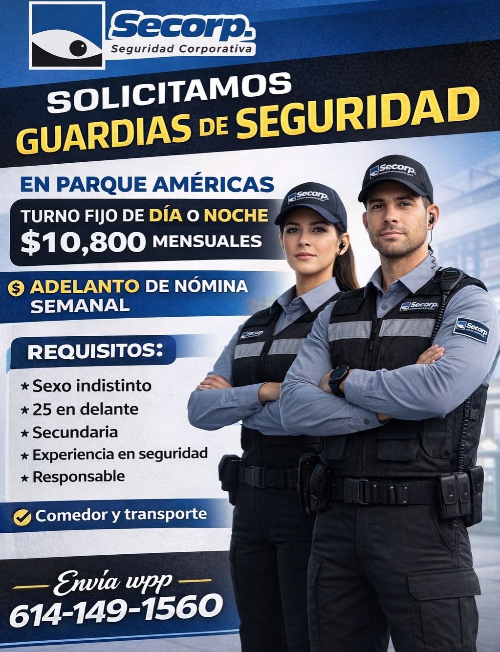 EMPLEOS CHIHUAHUA CAPITAL | 👮🏻‍♂️𝗚𝗨𝗔𝗥𝗗𝗜𝗔 𝗗𝗘 𝗦𝗘𝗚𝗨𝗥𝗜𝗗𝗔𝗗 🫆 | Facebook