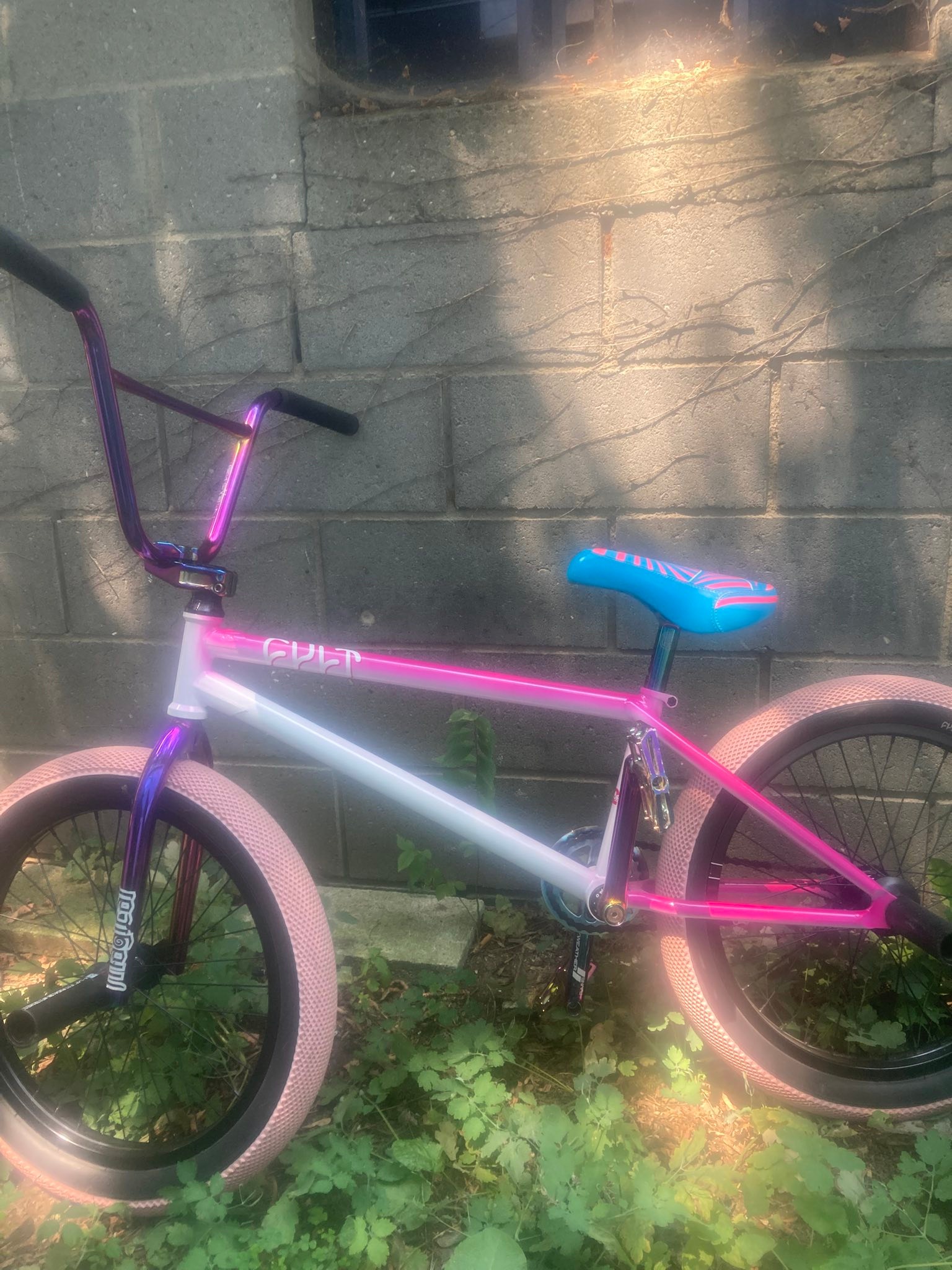 BMX bike setup with Snafu and Shadow components
