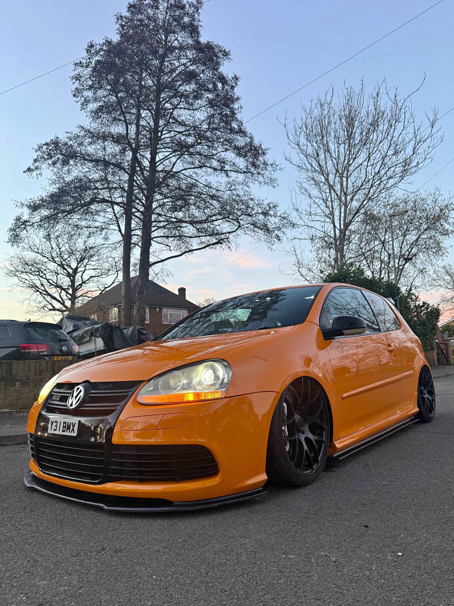 Volkswagen Mk5 Golf r32 2008 Wrapped papaya Orange(originally blue)on ...