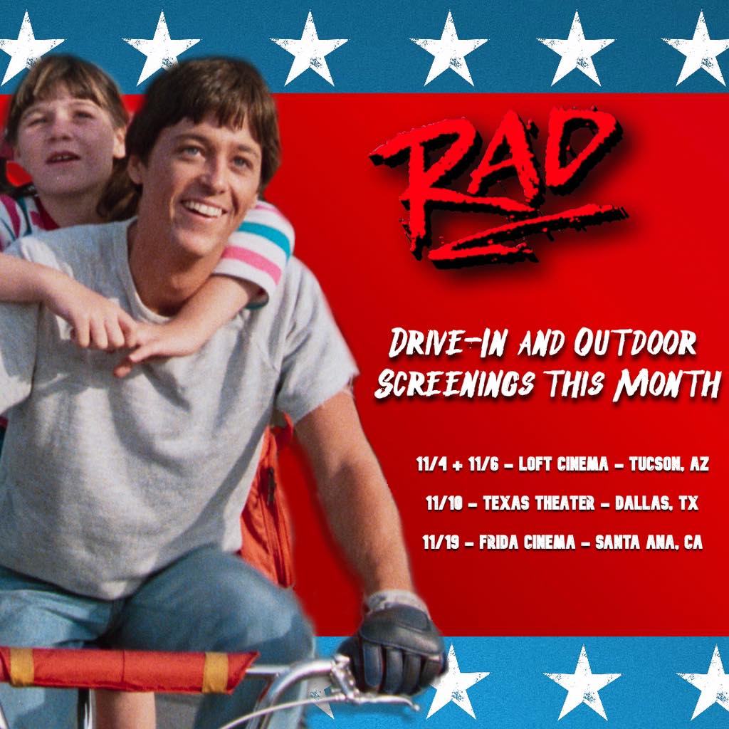 Rad - 🚨RAD drive-in & outdoor screenings happening this month🚨 11/4 ...