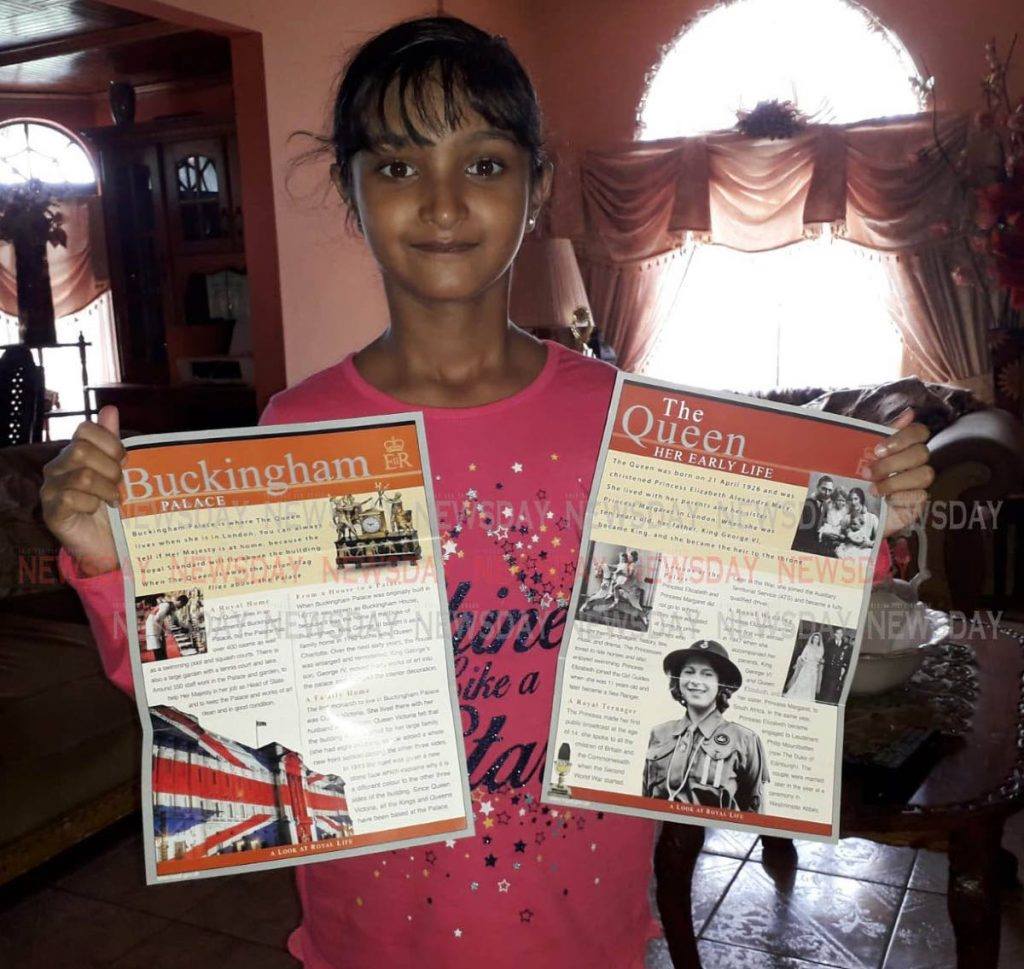 👇 9 year old Anisha Rampersad is delighted to hear from Her Majesty the ...
