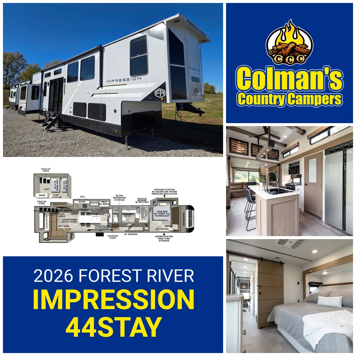 Colman's - 🌟 Featured Unit: 2026 Forest River Impression 44STAY 🌟 Take ...