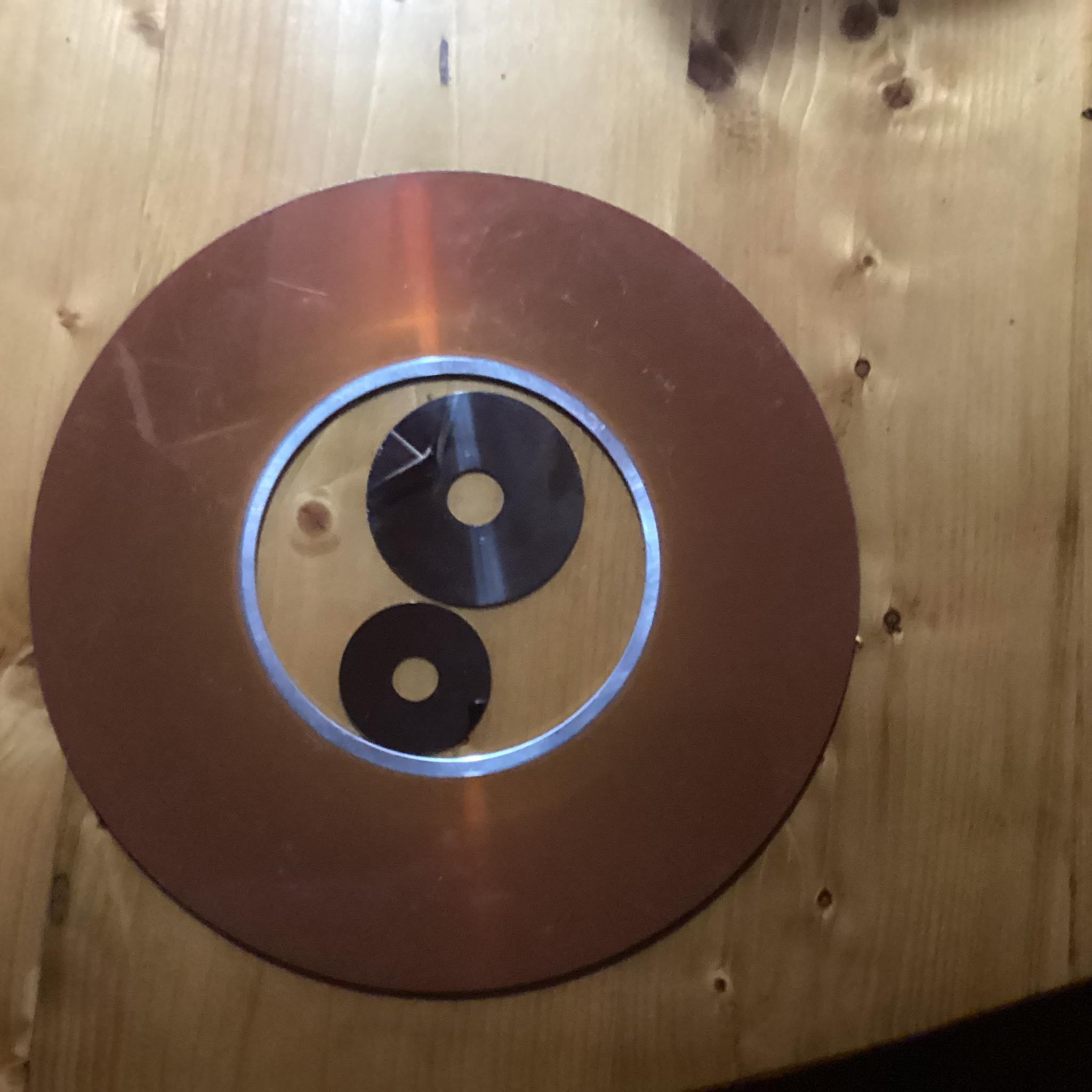 Comparison of old disk platters