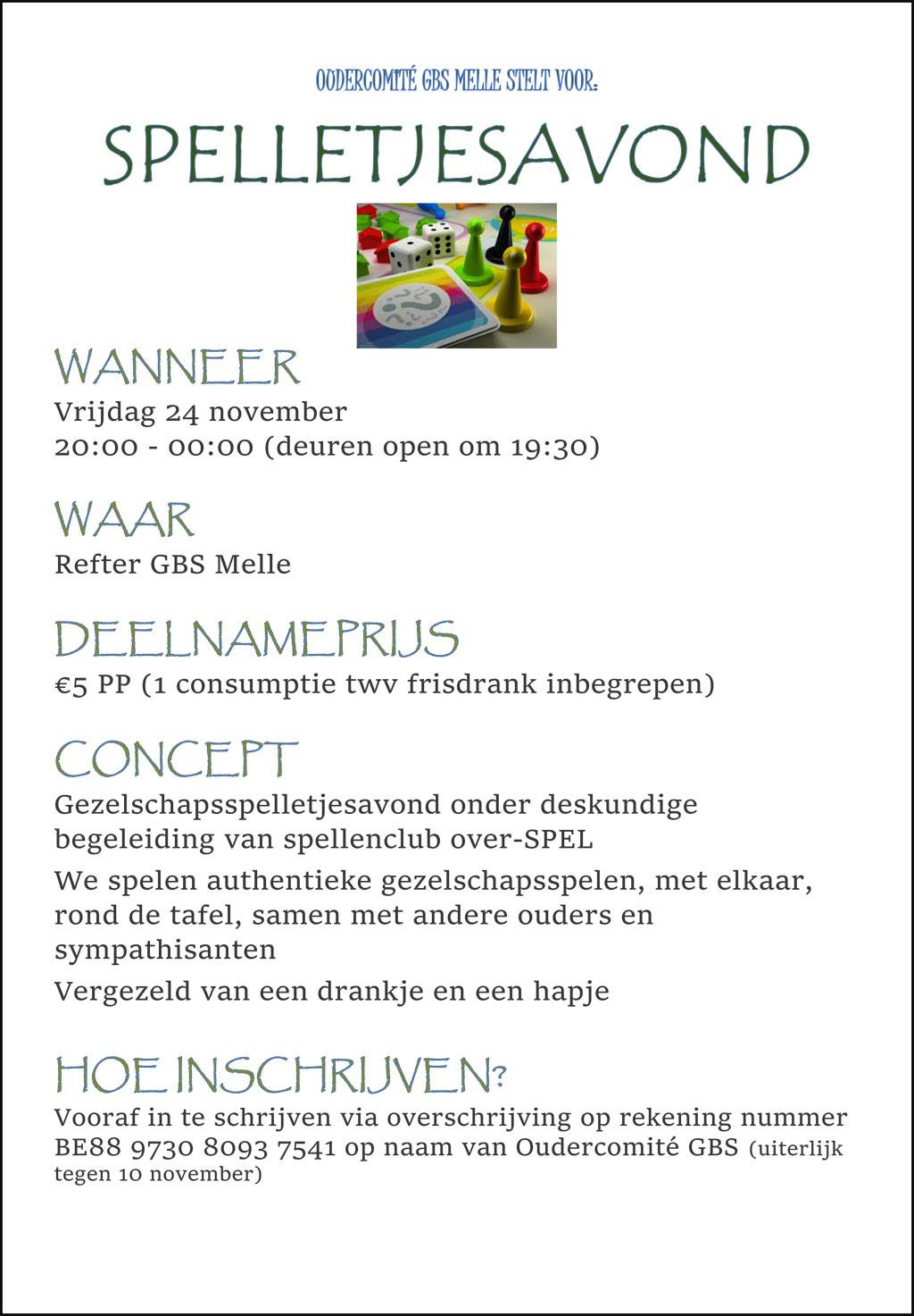 Vrijdag 24 November Organiseren Wij Een Oudercomite Gbs Melle