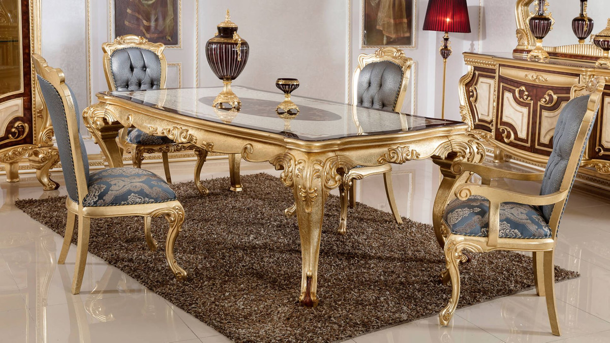 Casa Padrino Luxury Luxury Dining Table Chairs Baroque Dining Room