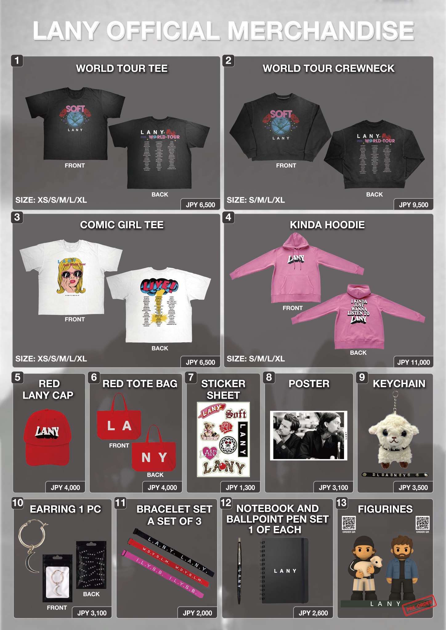 LANY オフィシャルグッズの詳細公開！ 【グッズ販売開始時間・場所