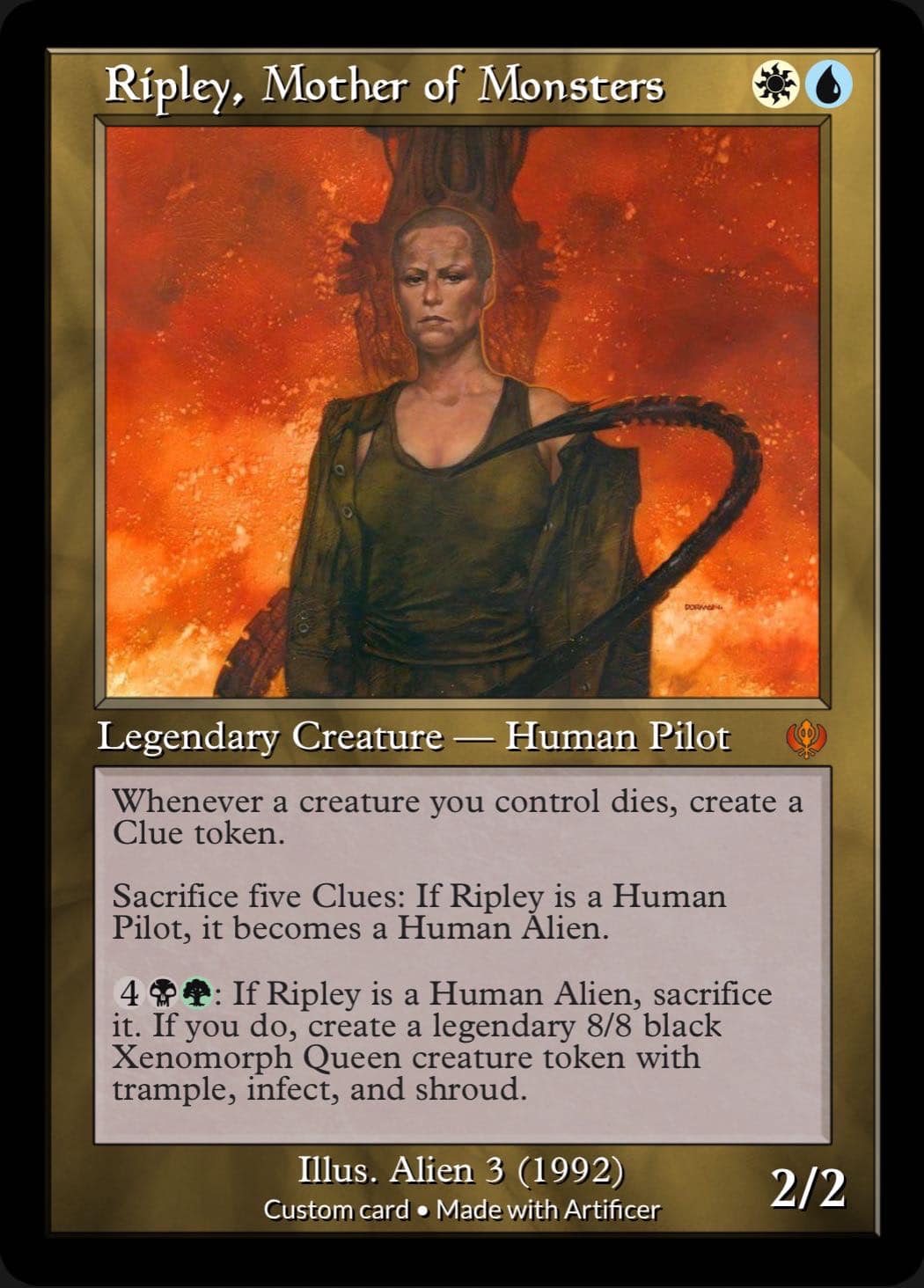 Ripley's alien 3 story in custom magic cards